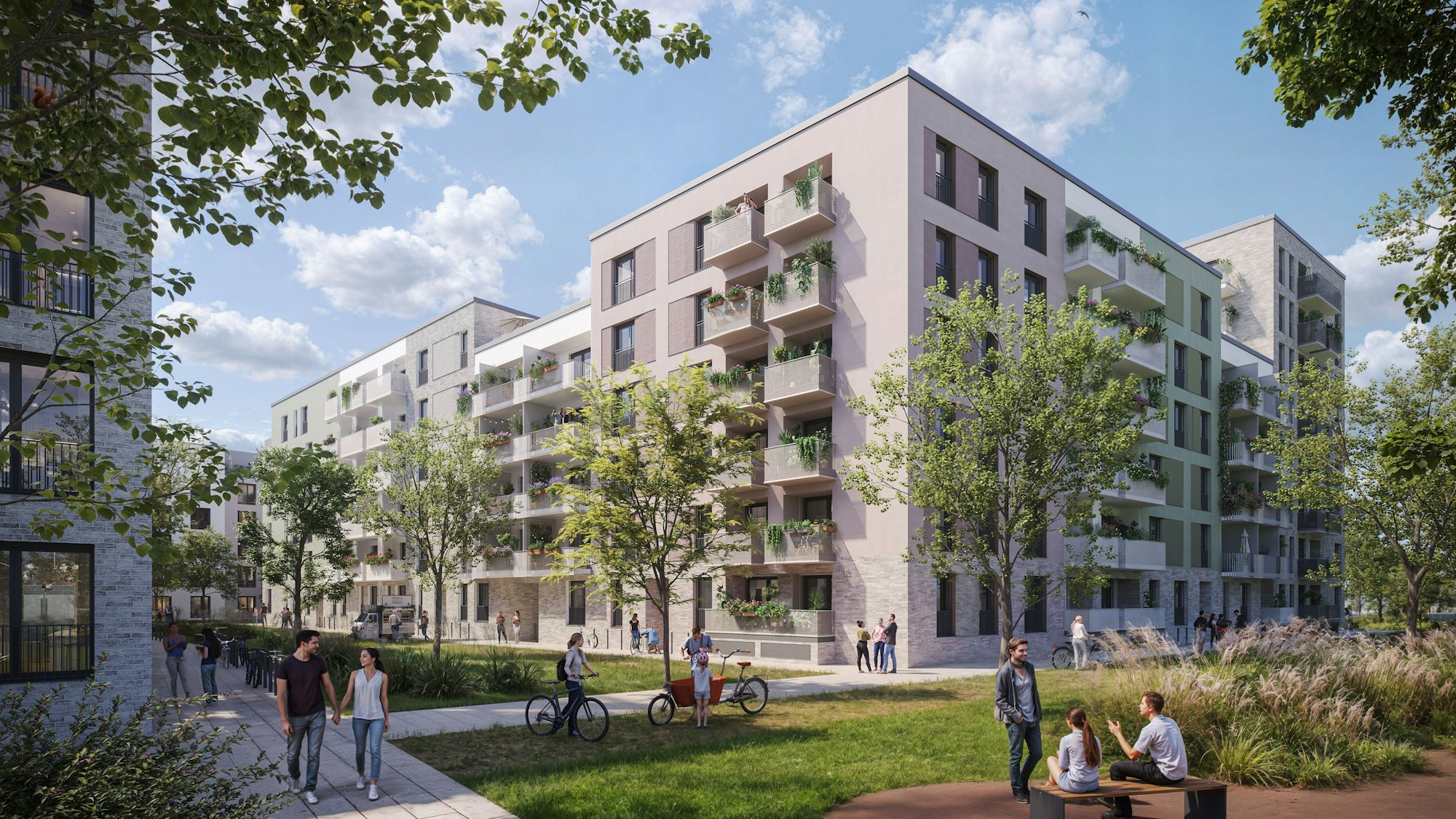So soll das neue Wohnquartier auf dem ehemaligen Siemens-Gelände in Ehrenfeld mal aussehen. Wer dort zur Miete wohnen will, muss mit Kaltmieten zwischen 20 und 25 Euro pro Quadratmeter rechnen.