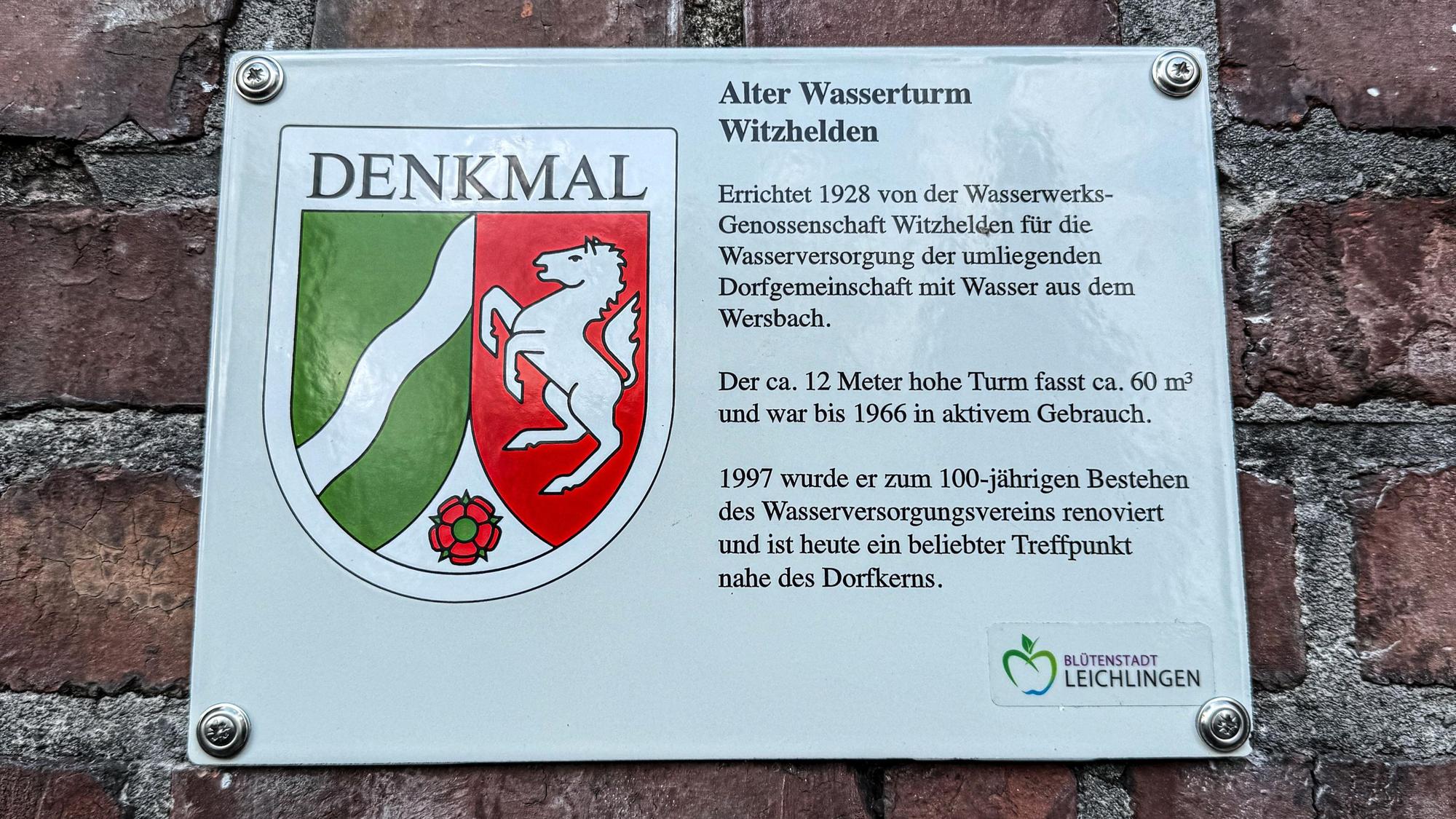 Die Denkmalplakette