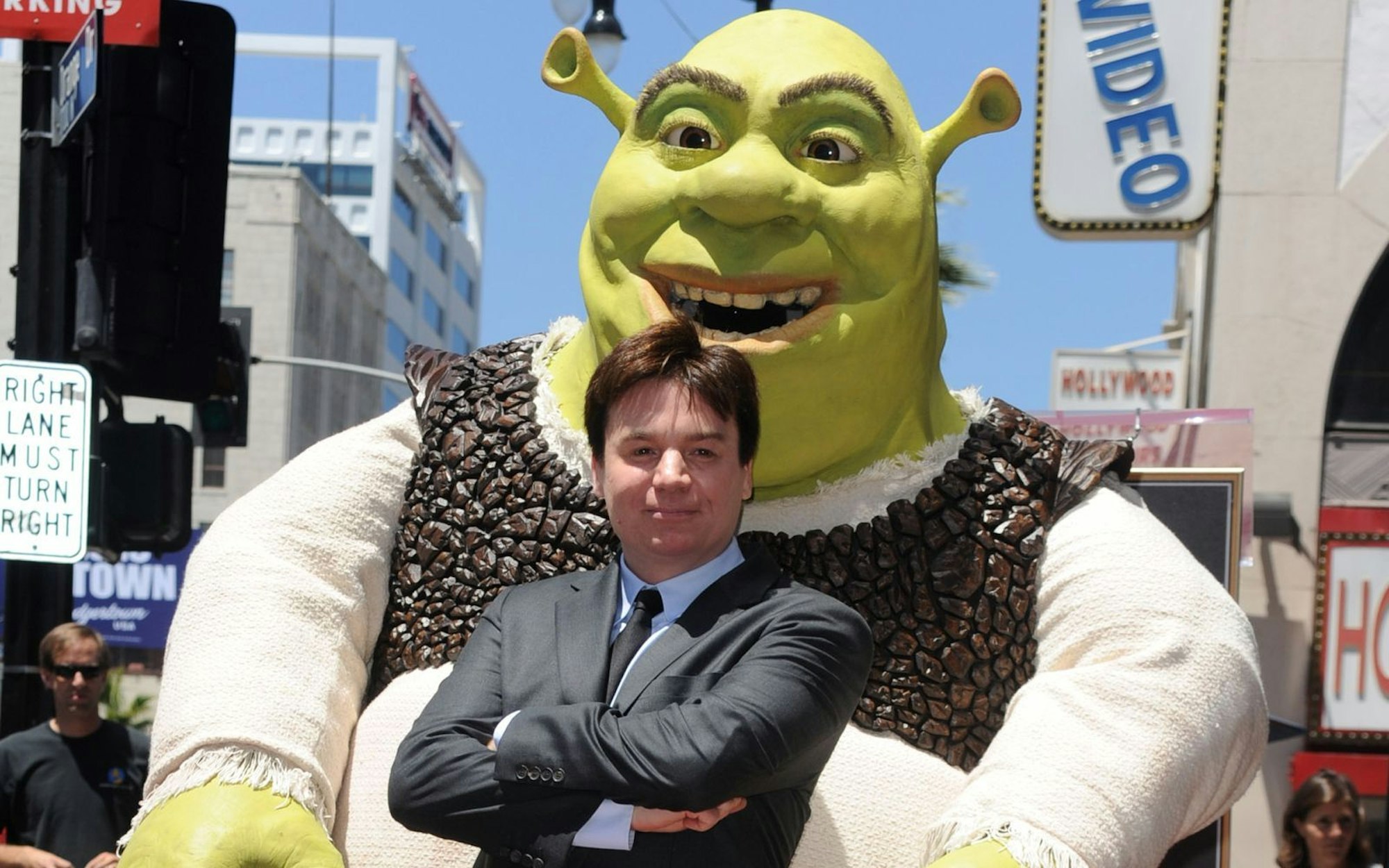 m US-Original wird Shrek von Mike Myers (“Austin Powers“-Filme) gesprochen. Myers war allerdings nicht die erste Wahl ... (Bild: Frazer Harrison/Getty Images)