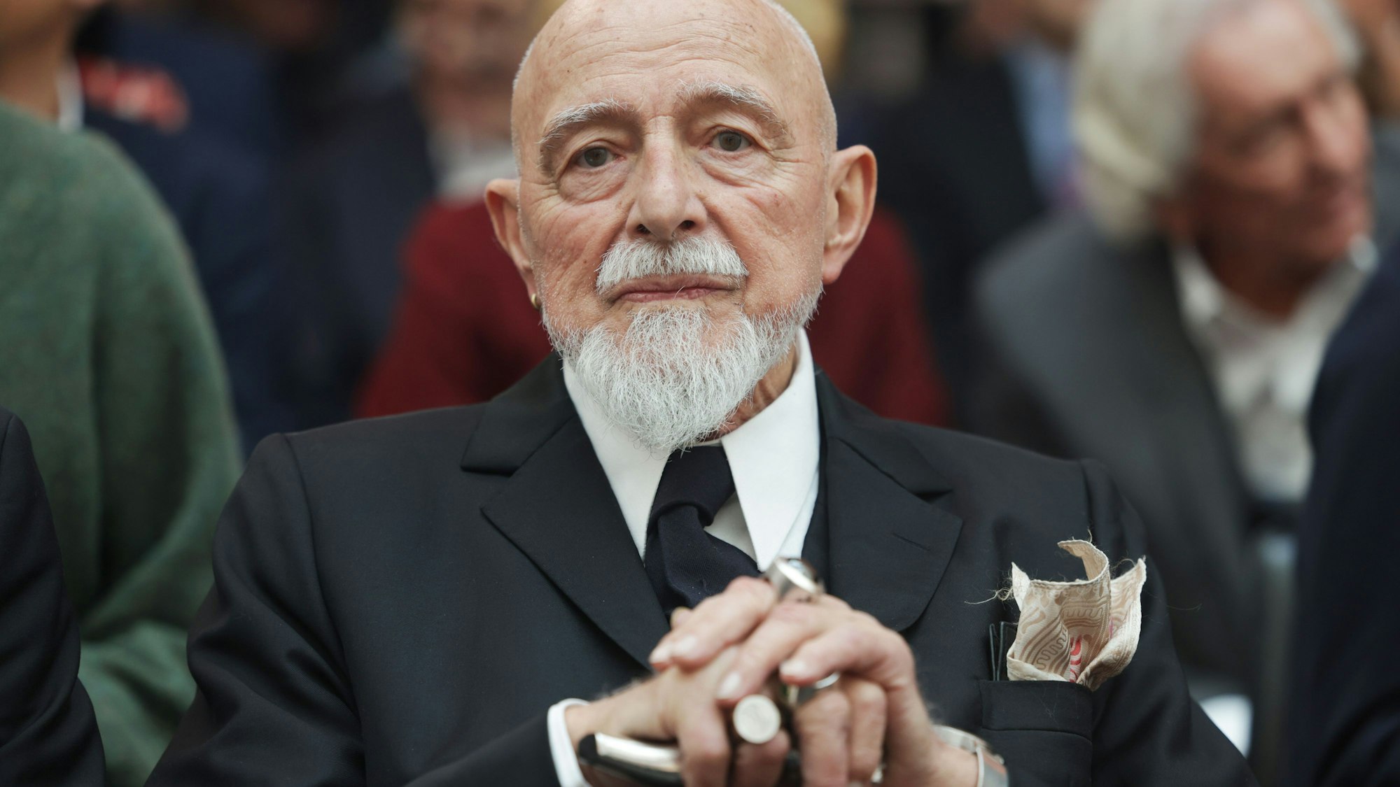 Maler und Grafiker Markus Lüpertz kommt zur Verleihung des Staatspreises des Landes Nordrhein-Westfalen.