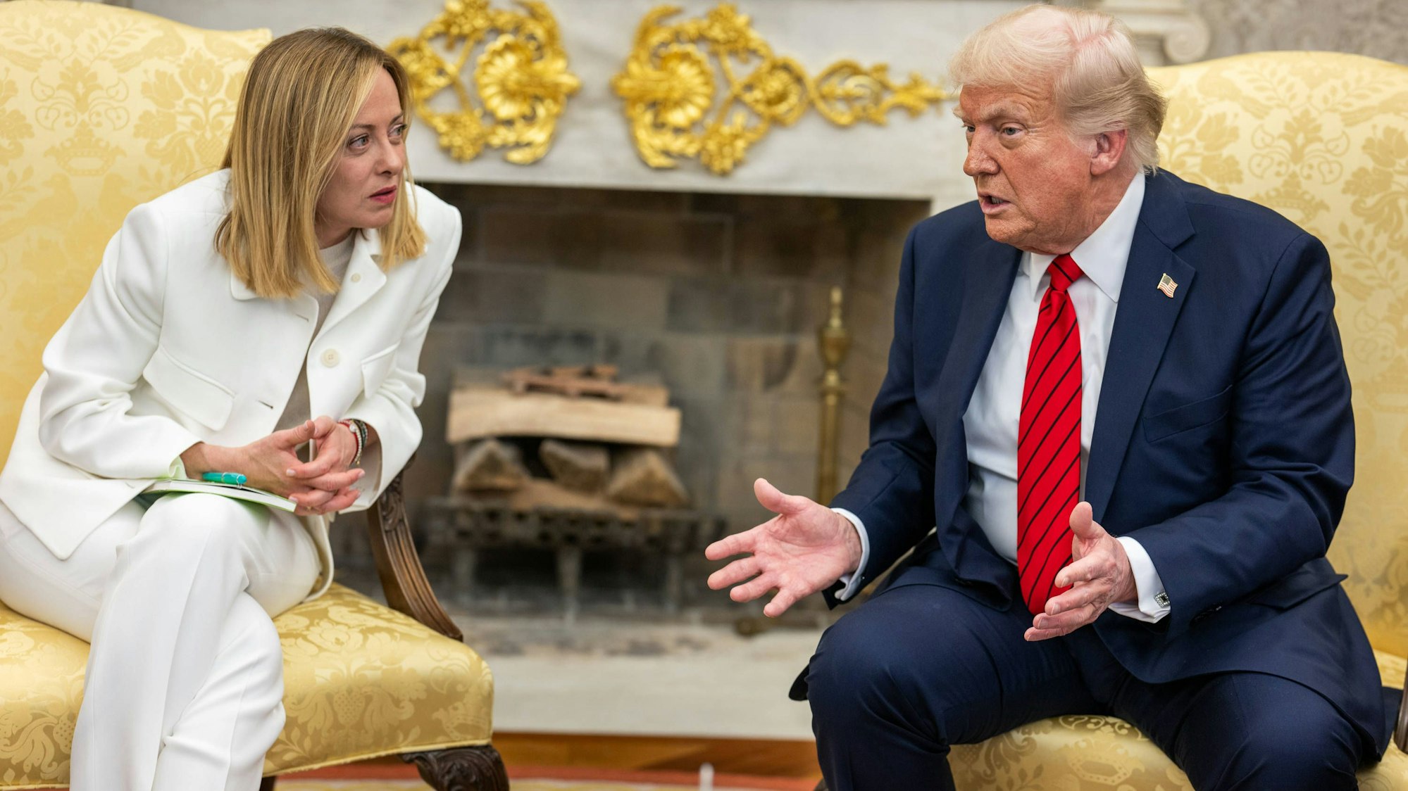 Giorgia Meloni und Donald Trump im Weißen Haus. (Archivbild)