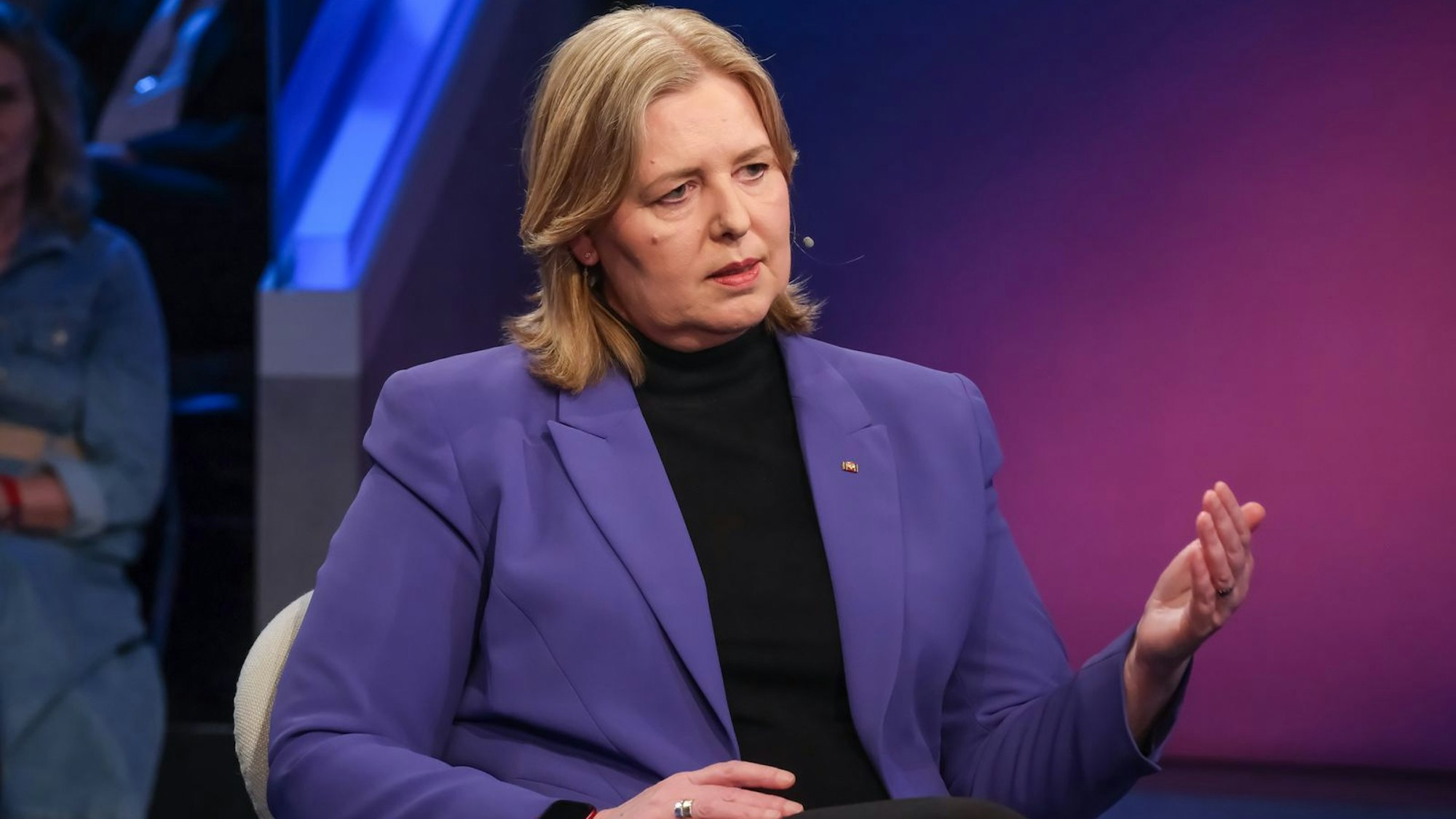 Bärbel Bas hat bei „Maischberger“ über die Renten-Aussagen von Bundeskanzler Friedrich Merz gesprochen. (Bild: WDR/Oliver Ziebe)