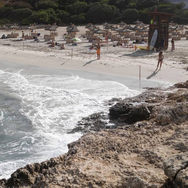 Der Strand von Cala Mendia in Manacor auf Mallorca.