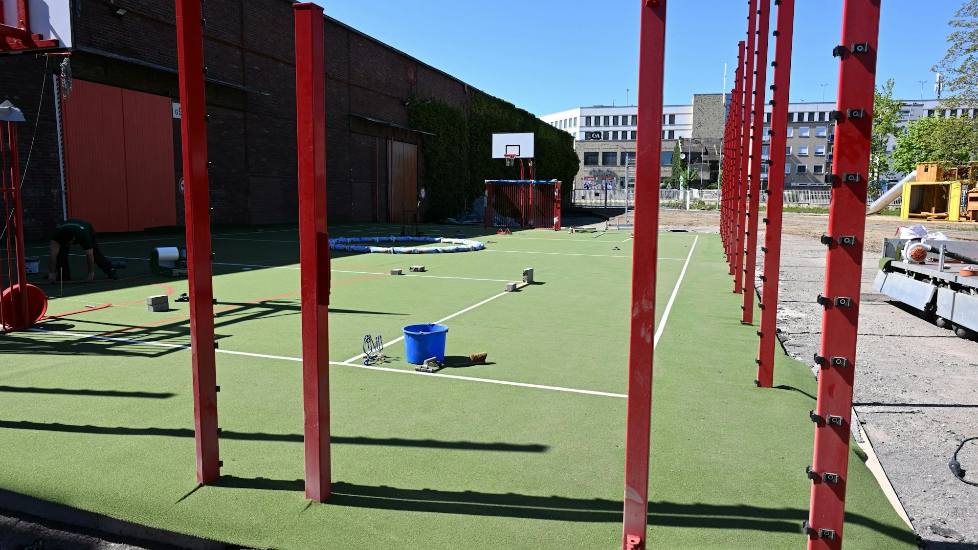 Das Foto zeigt die Gleisharfe