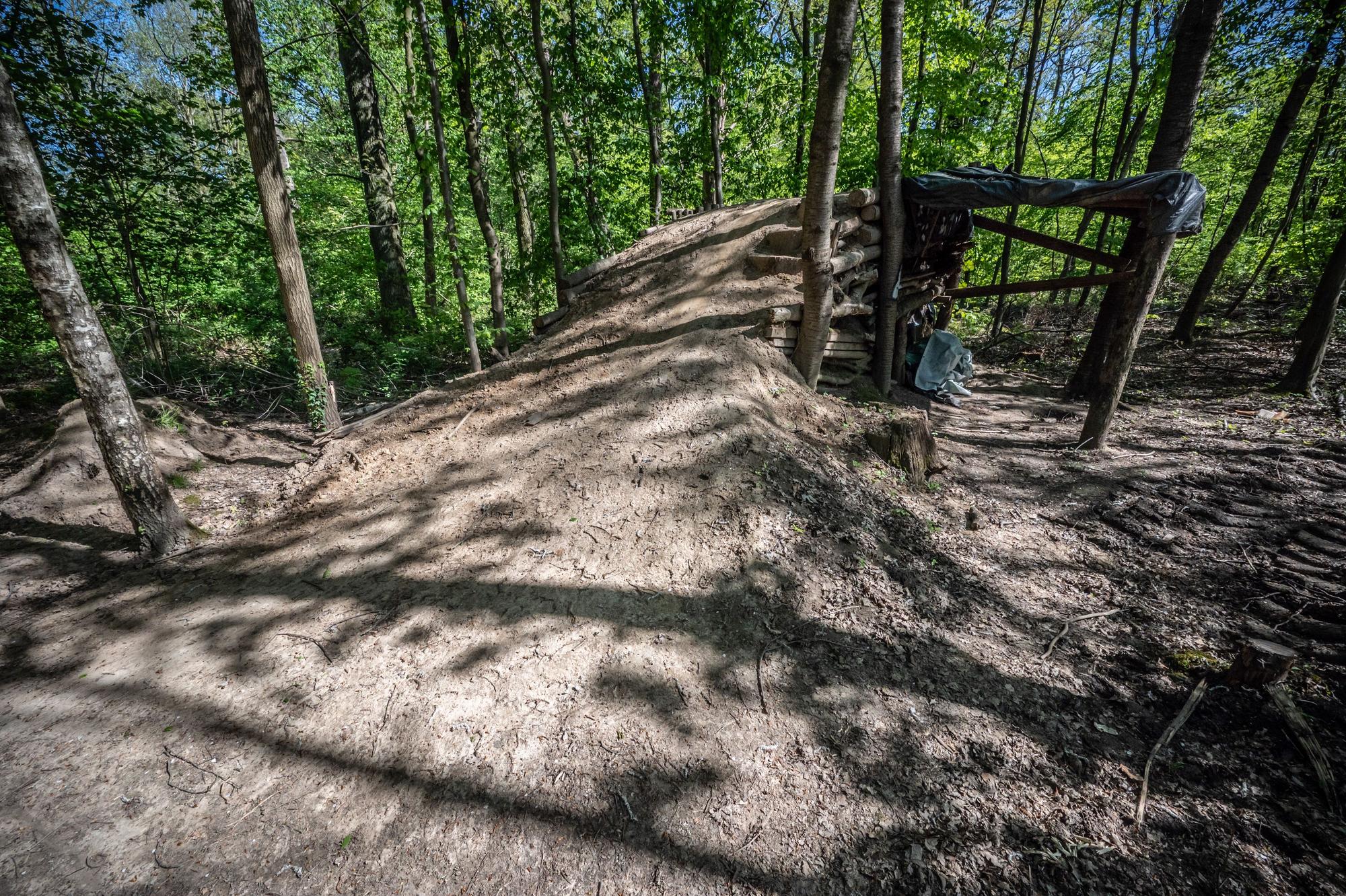 Fahrradstrecke im Wald bei Morsbroich für Mountainbiker. Bild: Ralf Krieger