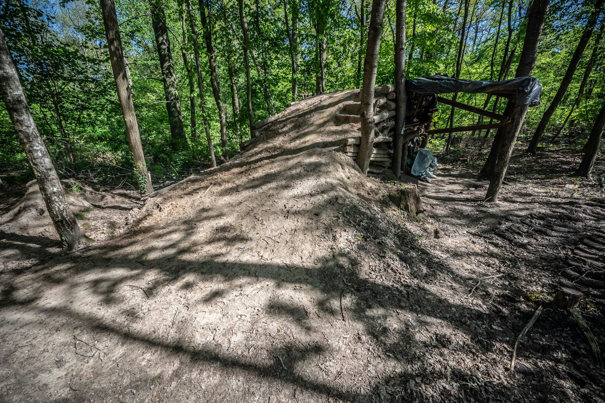 Fahrradstrecke im Wald bei Morsbroich für Mountainbiker. Bild: Ralf Krieger
