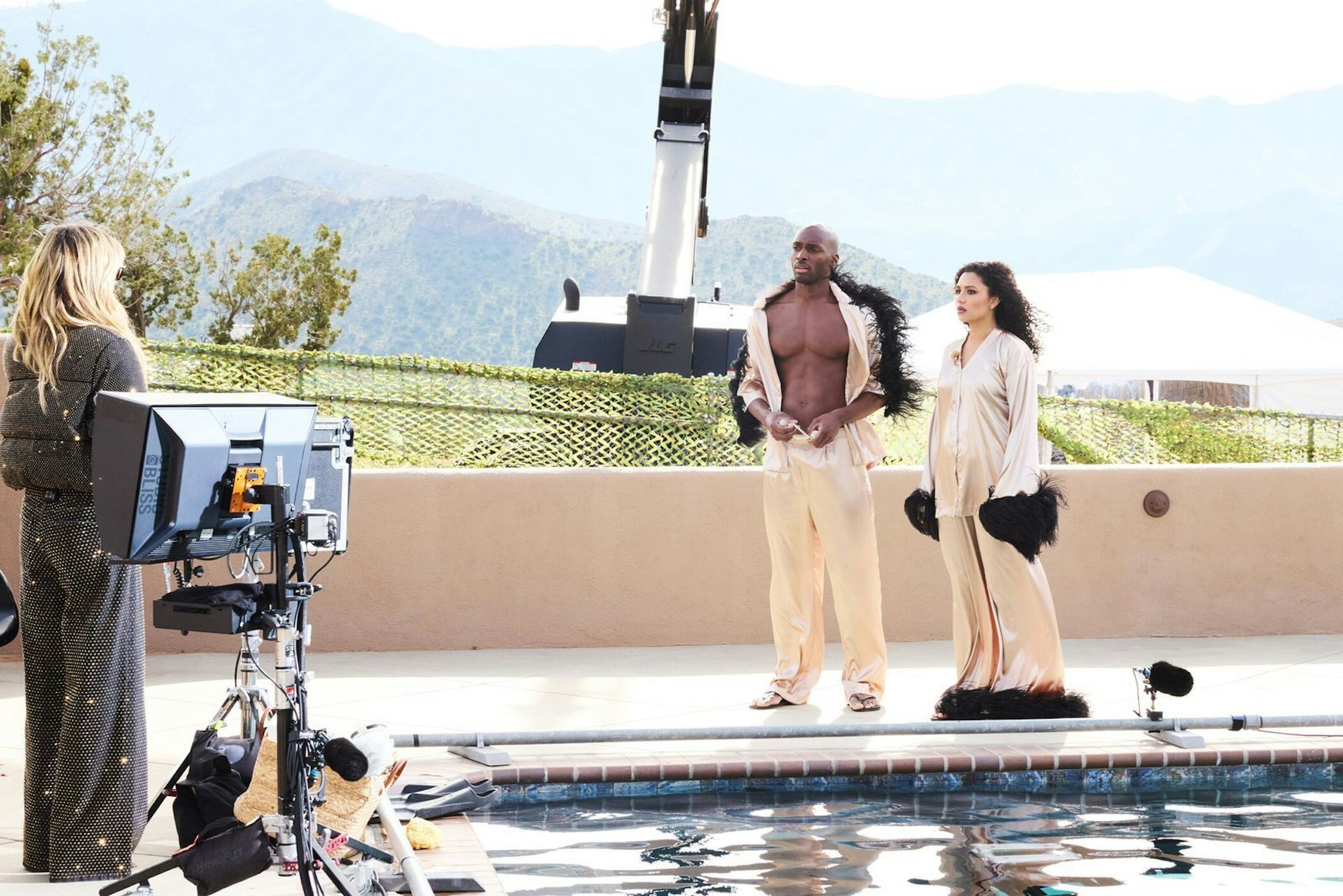 Heidi Klum sieht für Godfrey und Daphne eine Liebesgeschichte am Horizont. (Bild: ProSieben/Max Montgomery)