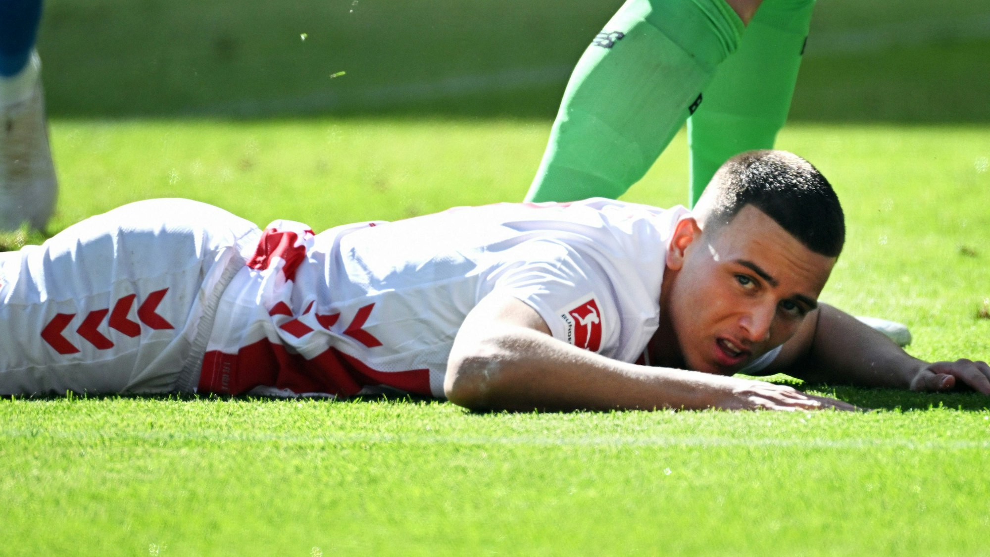 Fussball, Bundesliga, Deutschland, Herren, Saison 2025/2026, 31. Spieltag, Rhein Energie Stadion Köln, 1. FC Köln - Bayer Leverkusen Said El Mala KOE. Enttäuschung, Frust, Aktion. *** Football, Bundega, Germany, Men, Season 2025 2026, 31 Matchday, Rhein Energie Stadion Köln, 1 FC Köln Bayer Leverkusen Said El Mala KOE Disappointment, Frustration, Action
