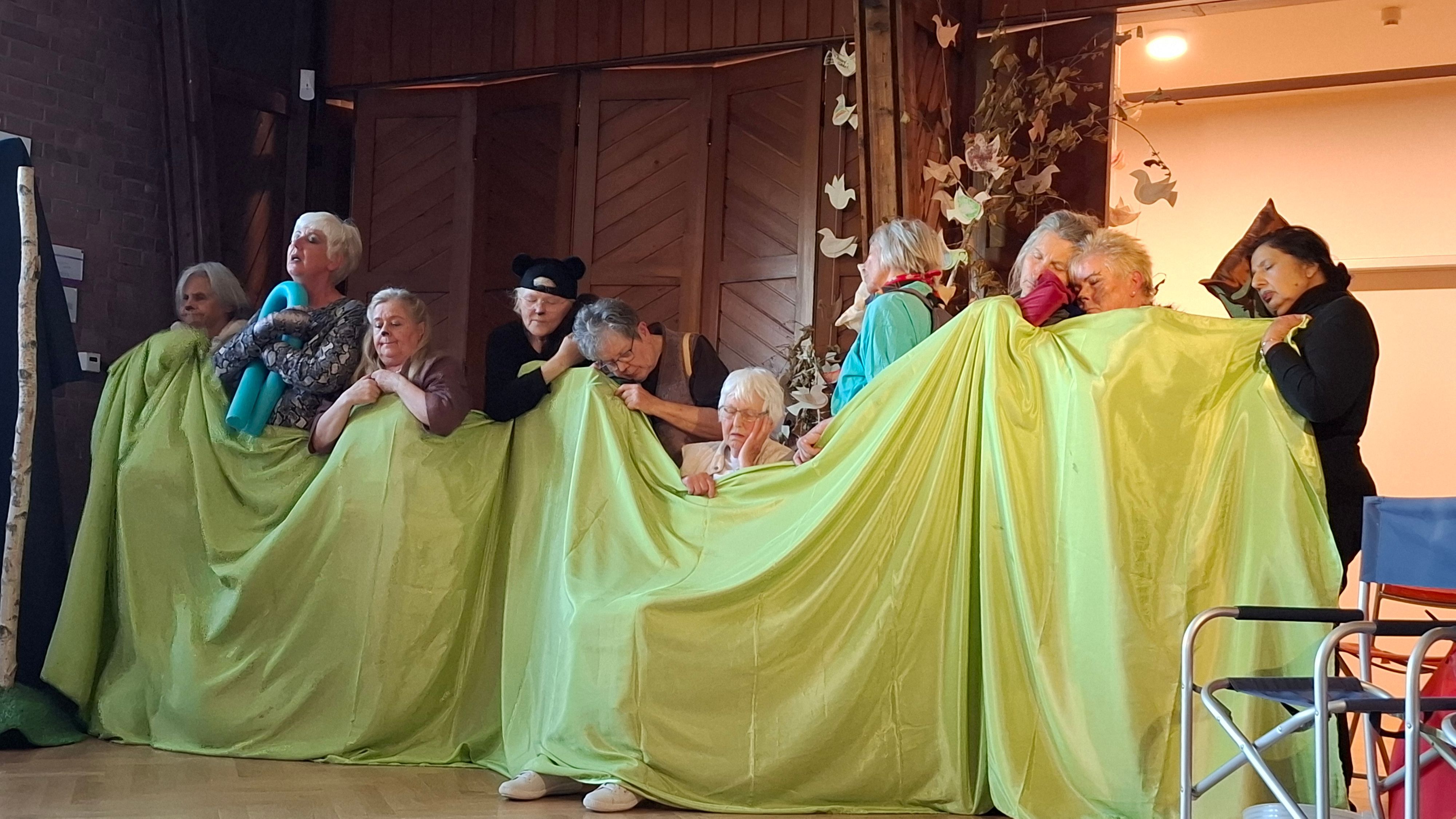 Die Silberdisteln auf der Bühne.