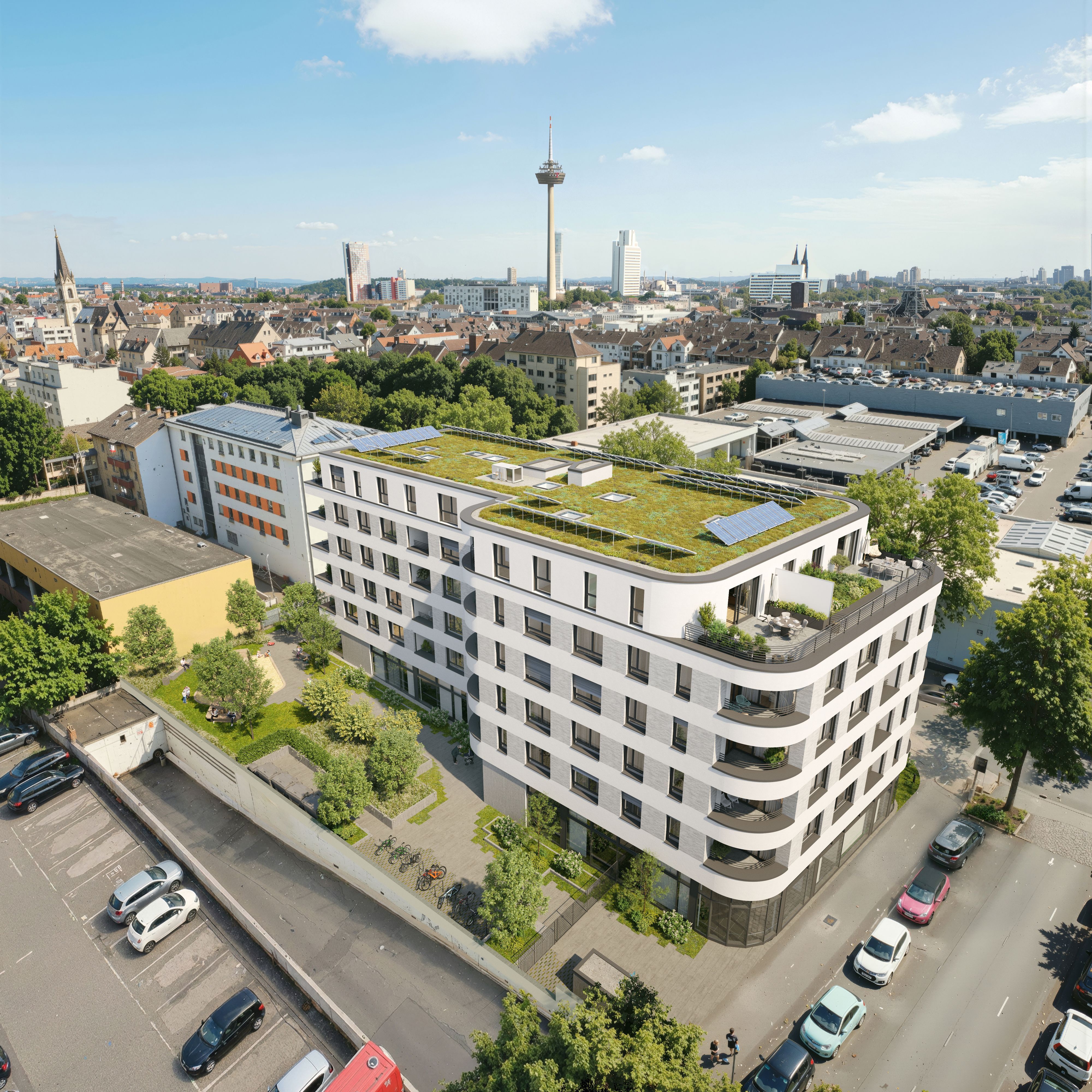 Bis Herbst 2028 soll das Gebäude mit 46 Eigentumswohnungen fertiggestellt sein.