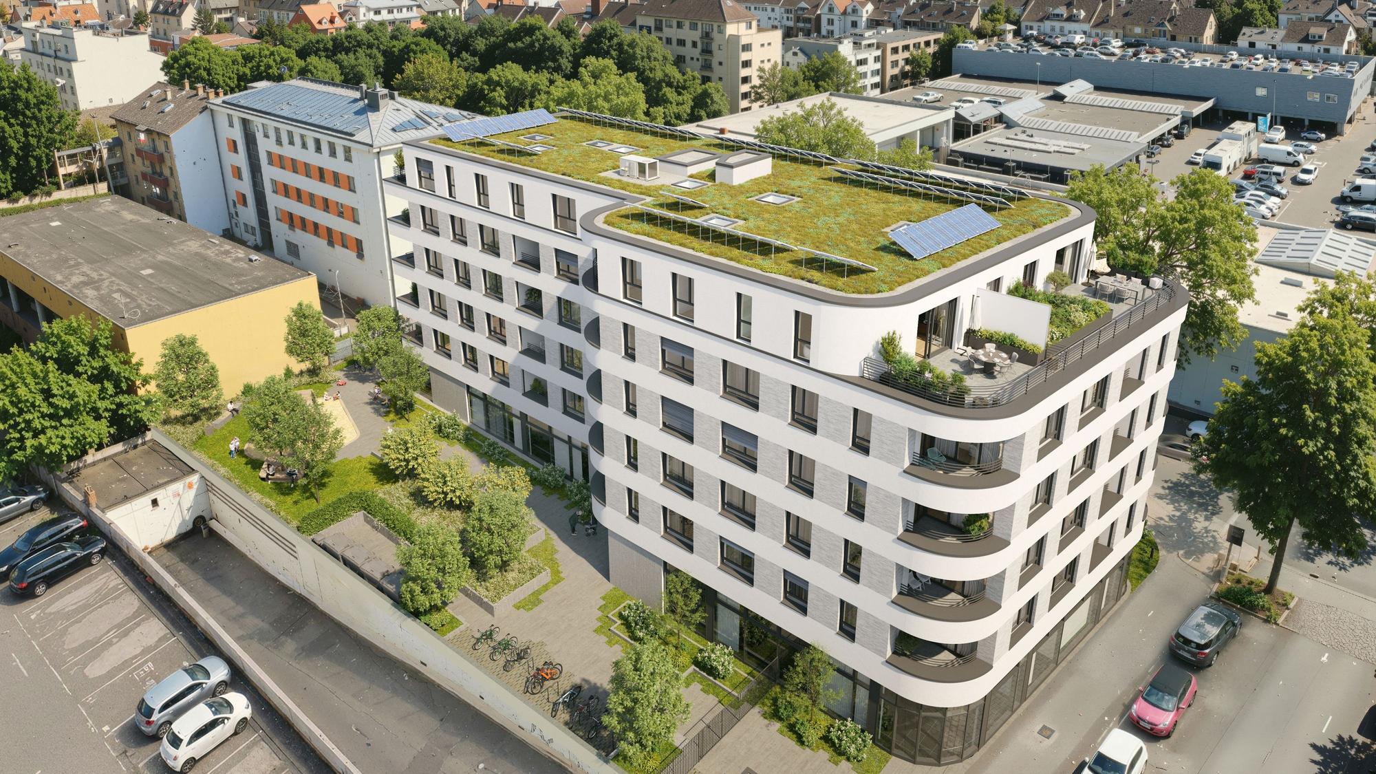 Bis Herbst 2028 soll das Gebäude mit 46 Eigentumswohnungen fertiggestellt sein.