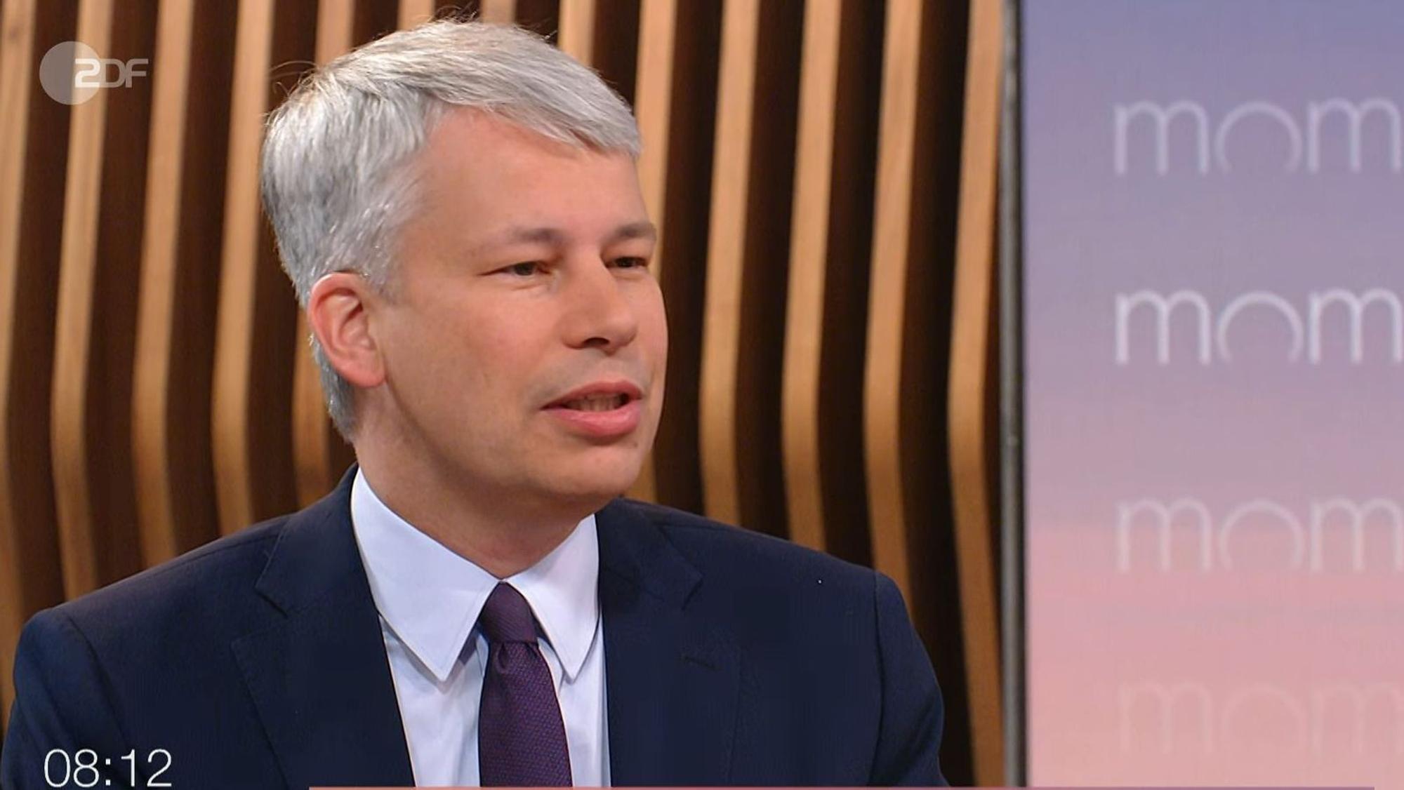 Steffen Bilger war im ZDF-“Morgenmagazin“ zu Gast. (Bild: ZDF.de)