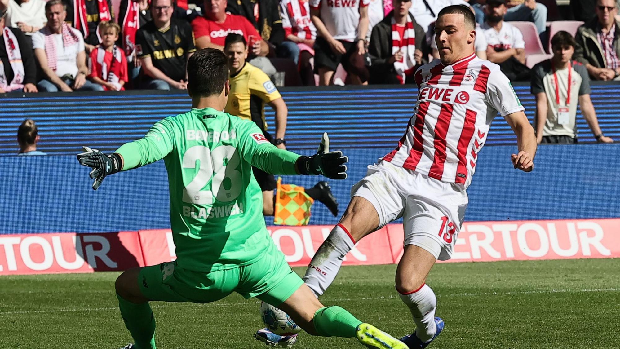 1. FC Köln vs. Bayer Leverkusen, 31. Spieltag, 25.04.2026, 15.30 Uhr, rechts: Said El Mala (1. FC Köln), Bild: Herbert Bucco