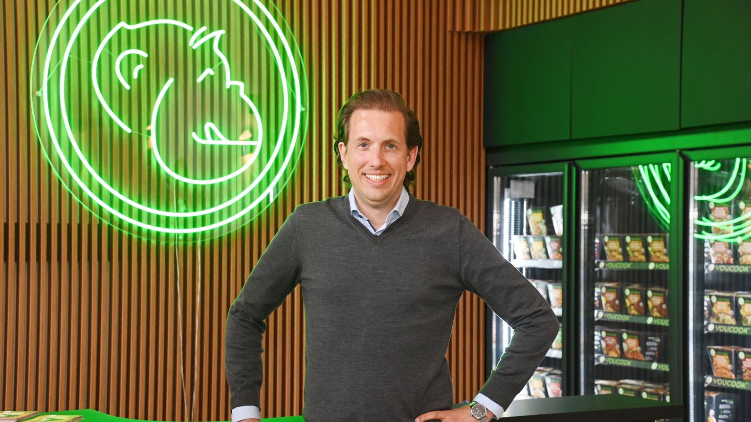 14.04.2026 Köln. Das Kölner Unternehmen Youcook ist Marktführer im Segment gekühlte Fertiggerichte und hat Traditionsmarken wie Meica überholt. Benedikt Meuers. Foto: Alexander Schwaiger