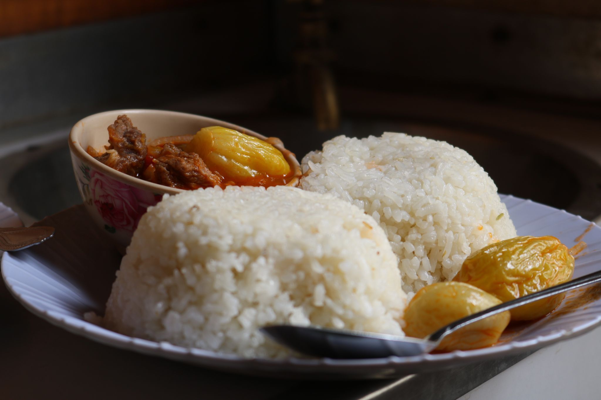 Reis mit Fleisch und Gemüse