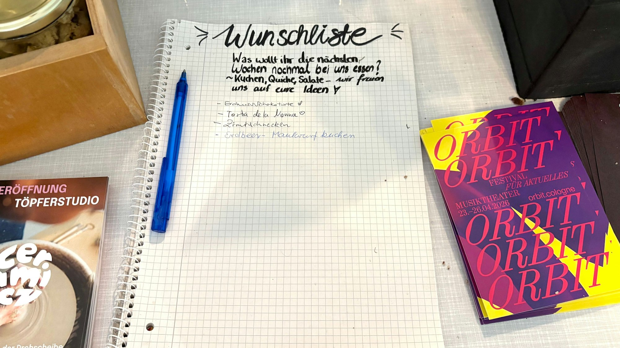 Die Wunschliste für die letzten Tage im Café Hibiskus.