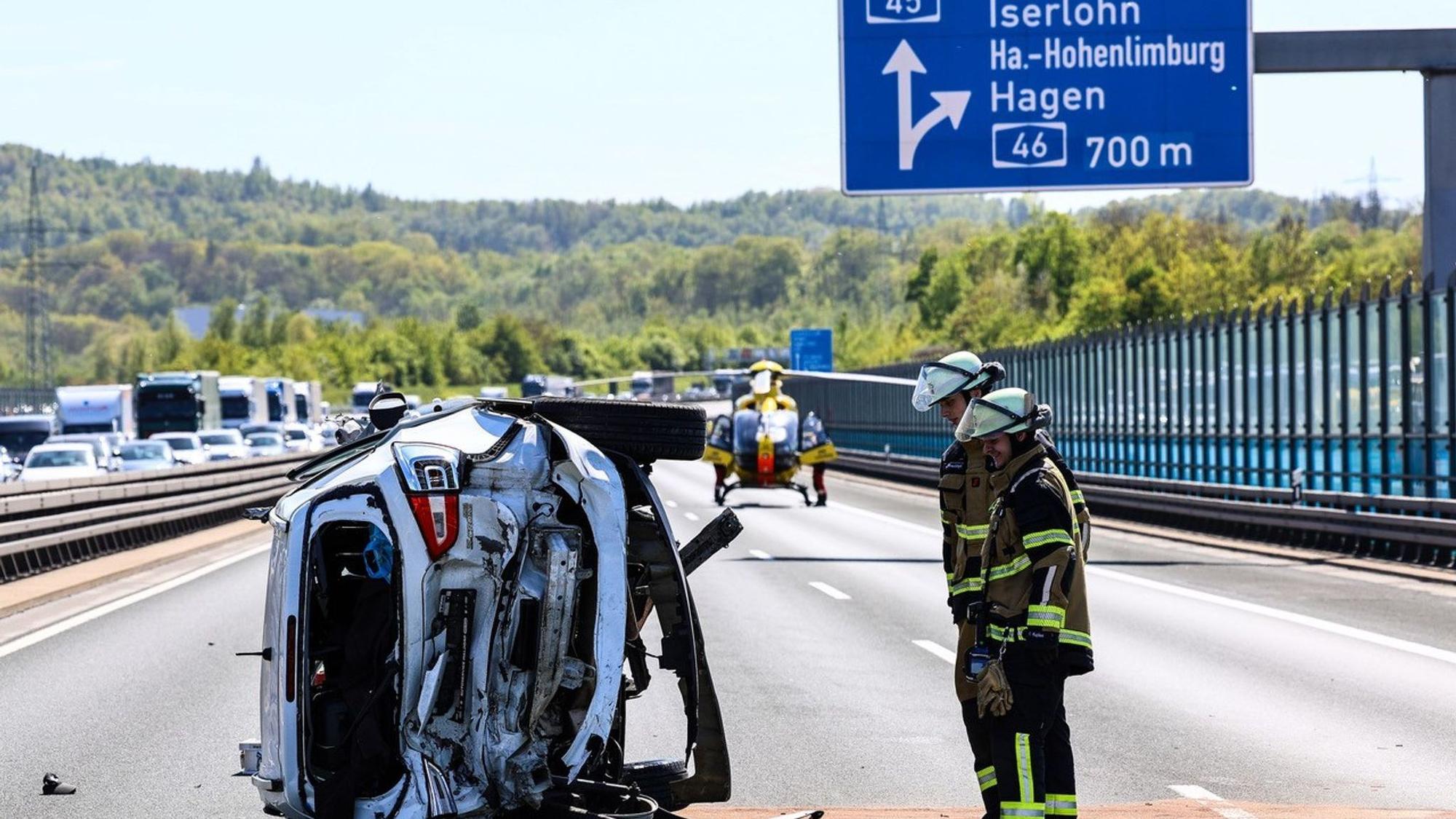 Unfall auf der Lennetalbrücke