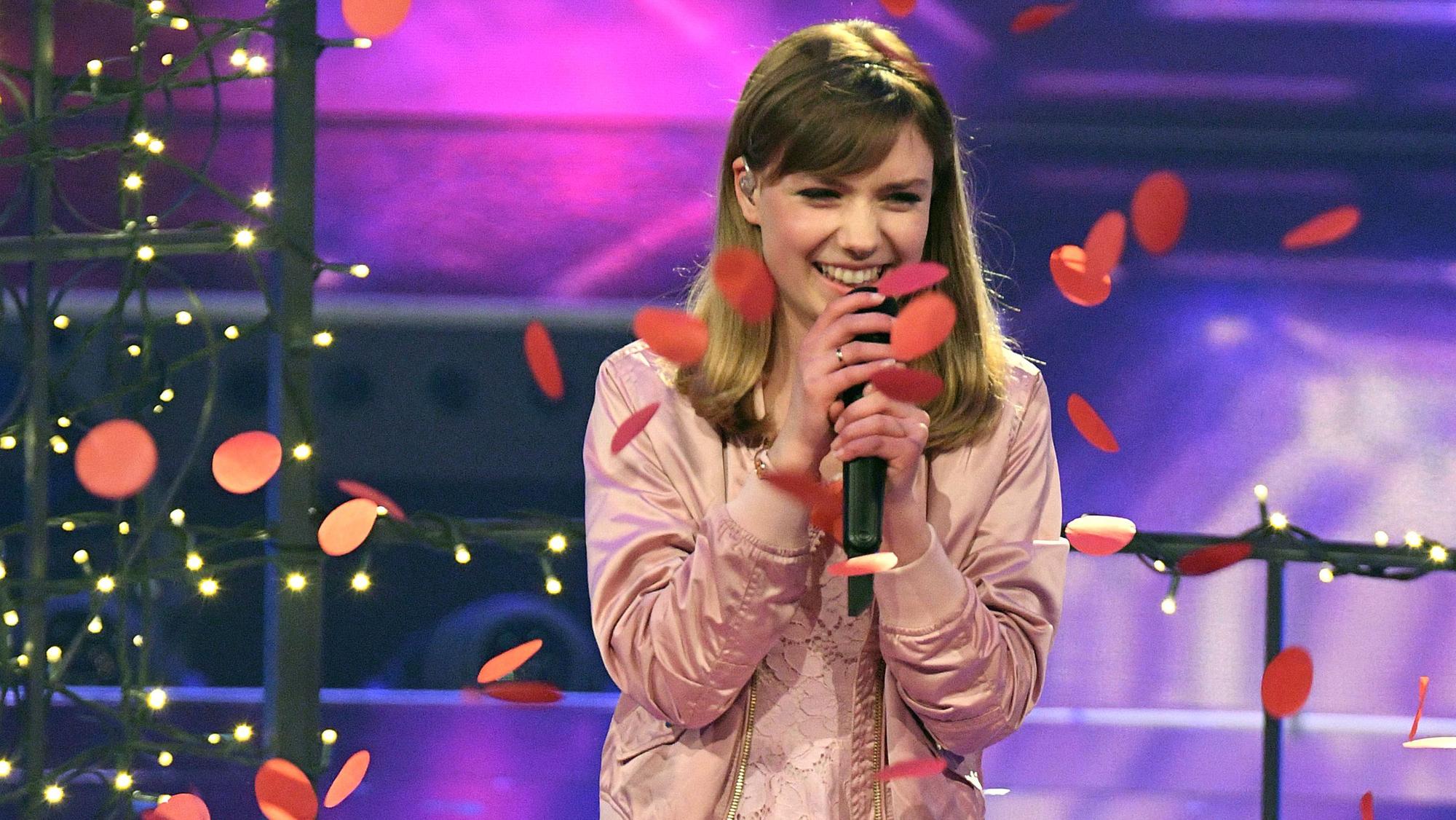 Marie Wegener während einer Liveshow von DSDS.