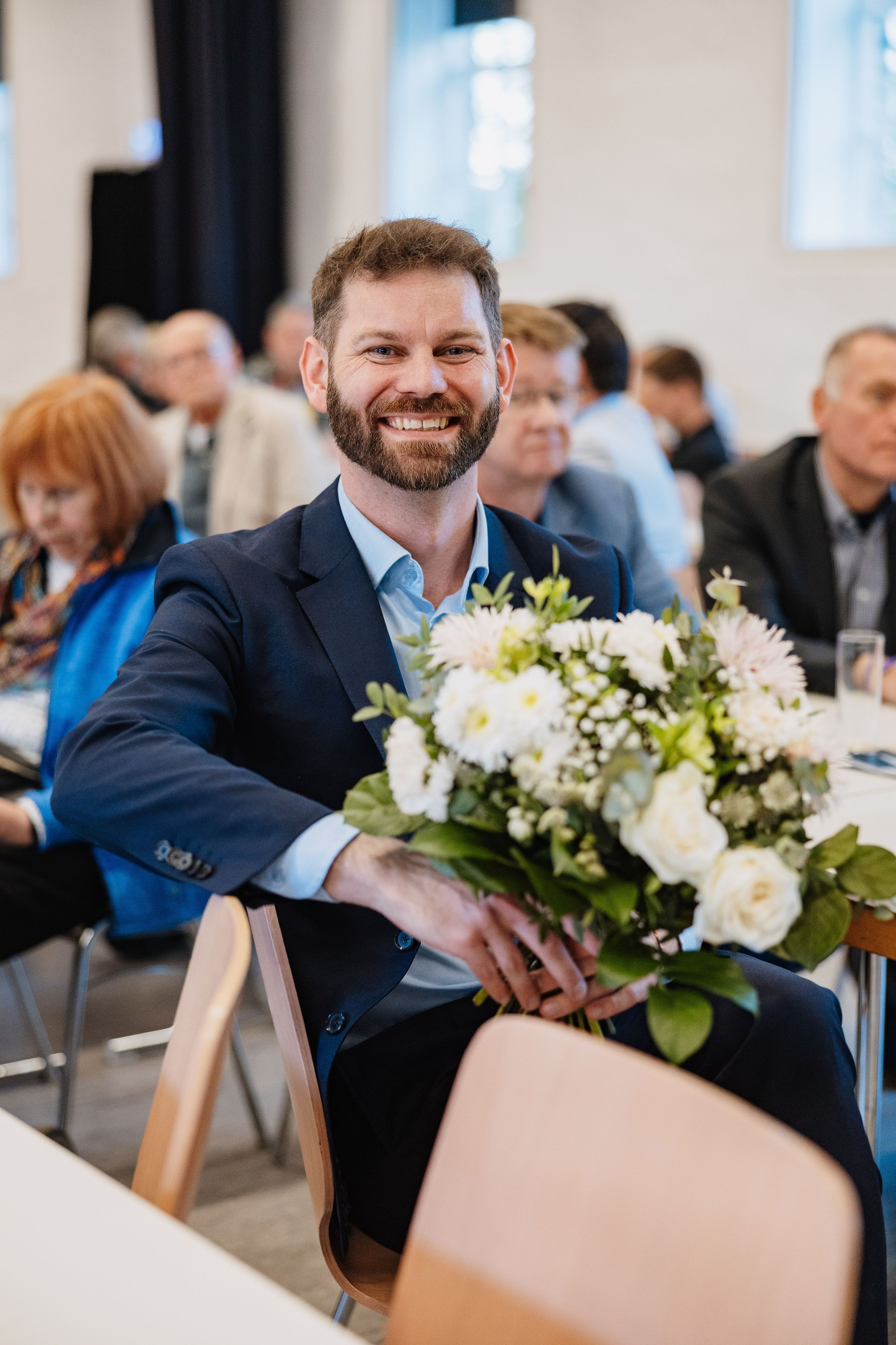 CDU-Politiker Florian Braun nach seiner erfolgreichen Wahl zum Landtagskandidaten.