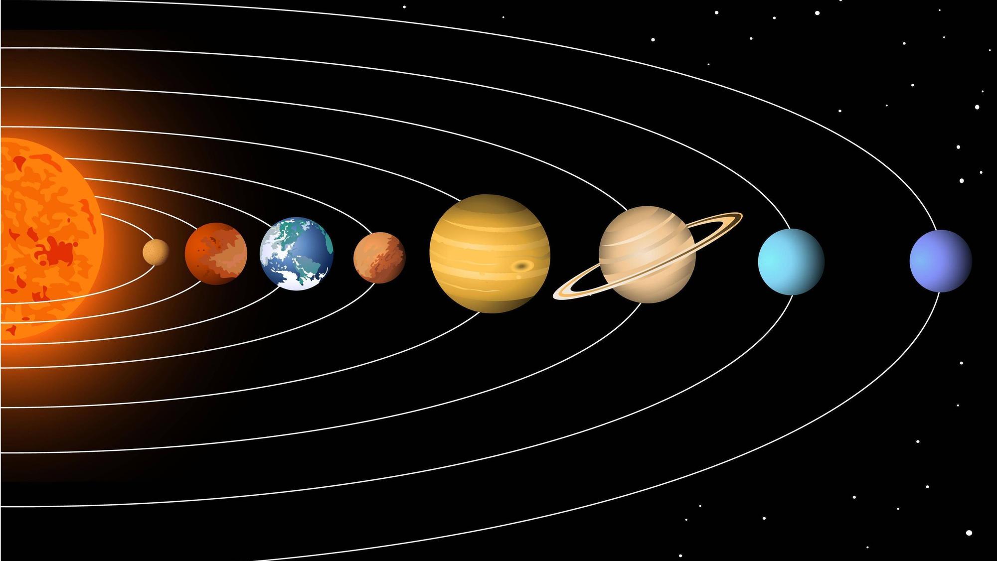 Blick auf das Sonnensystem