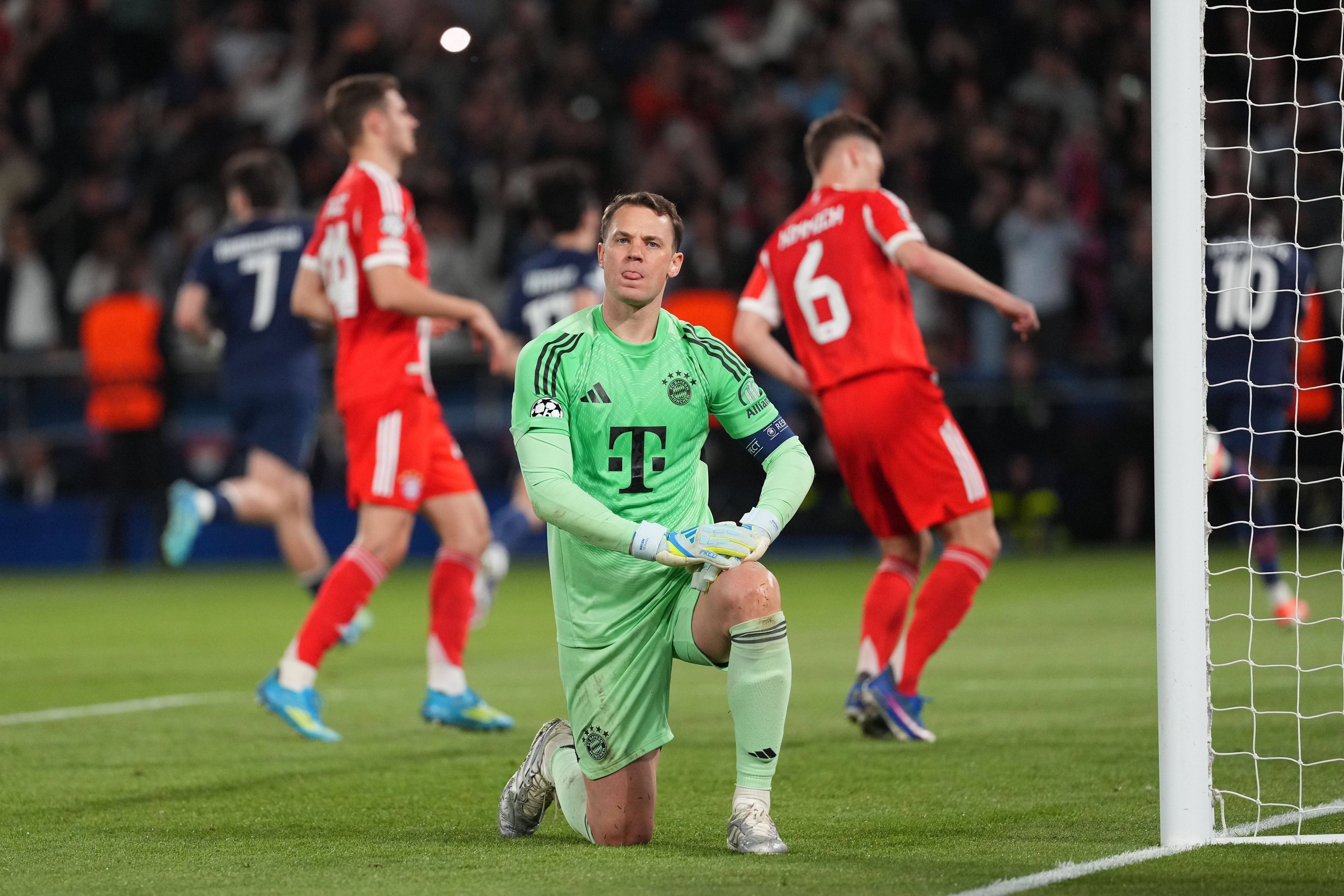 Manuel Neuer kassierte fünf Tore gegen Paris.