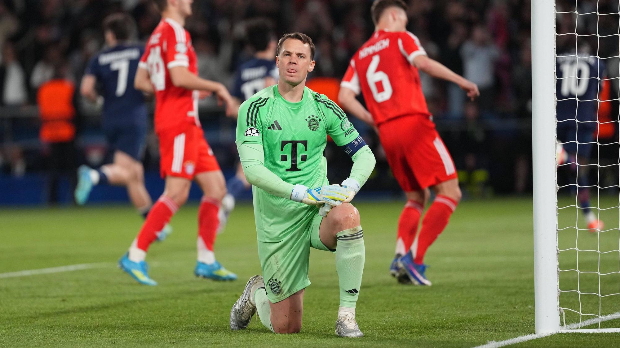 Manuel Neuer kassierte fünf Tore gegen Paris.