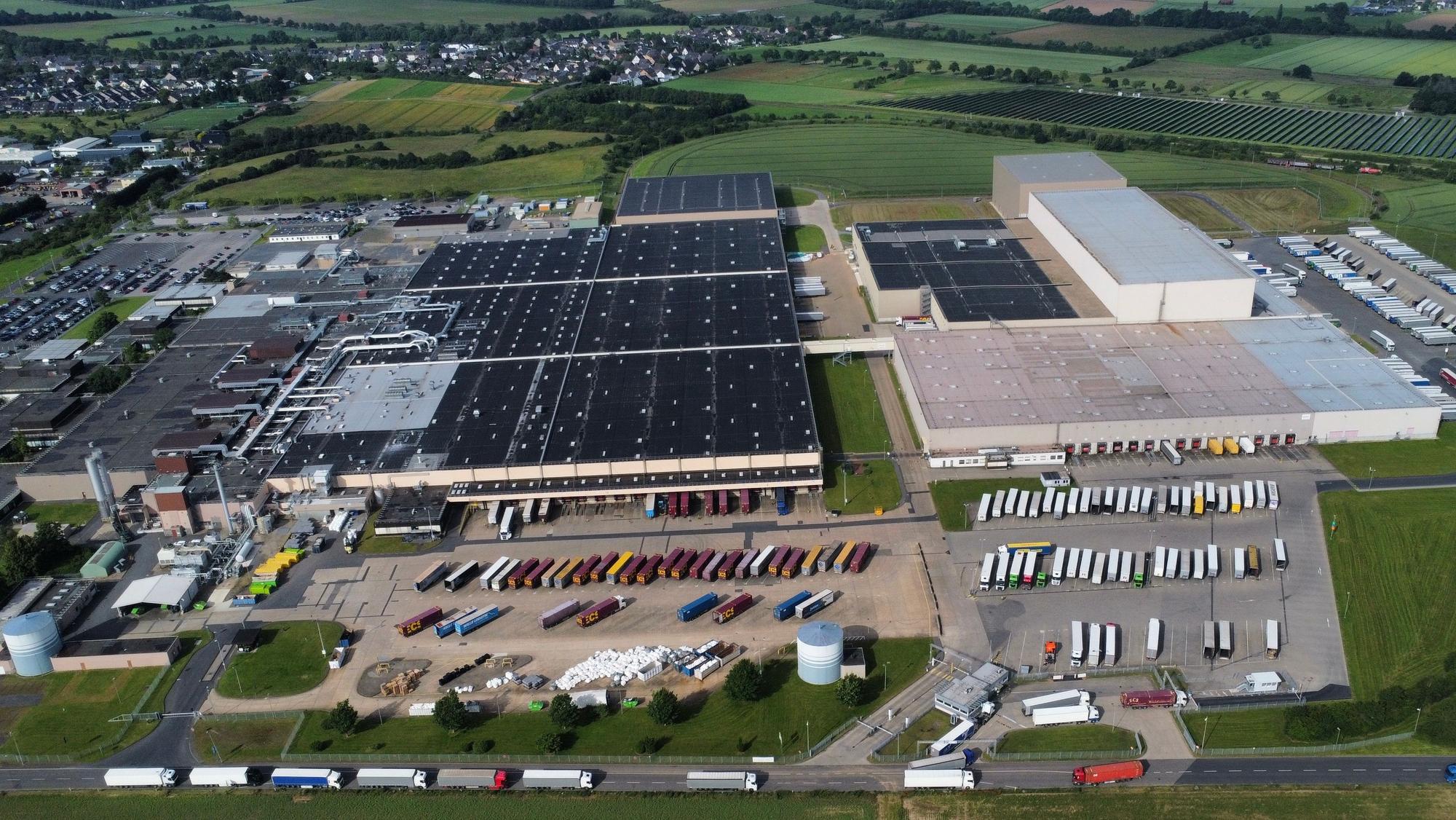 Eine Luftaufnahme des Procter&Gamble-Werkes in Euskirchen.