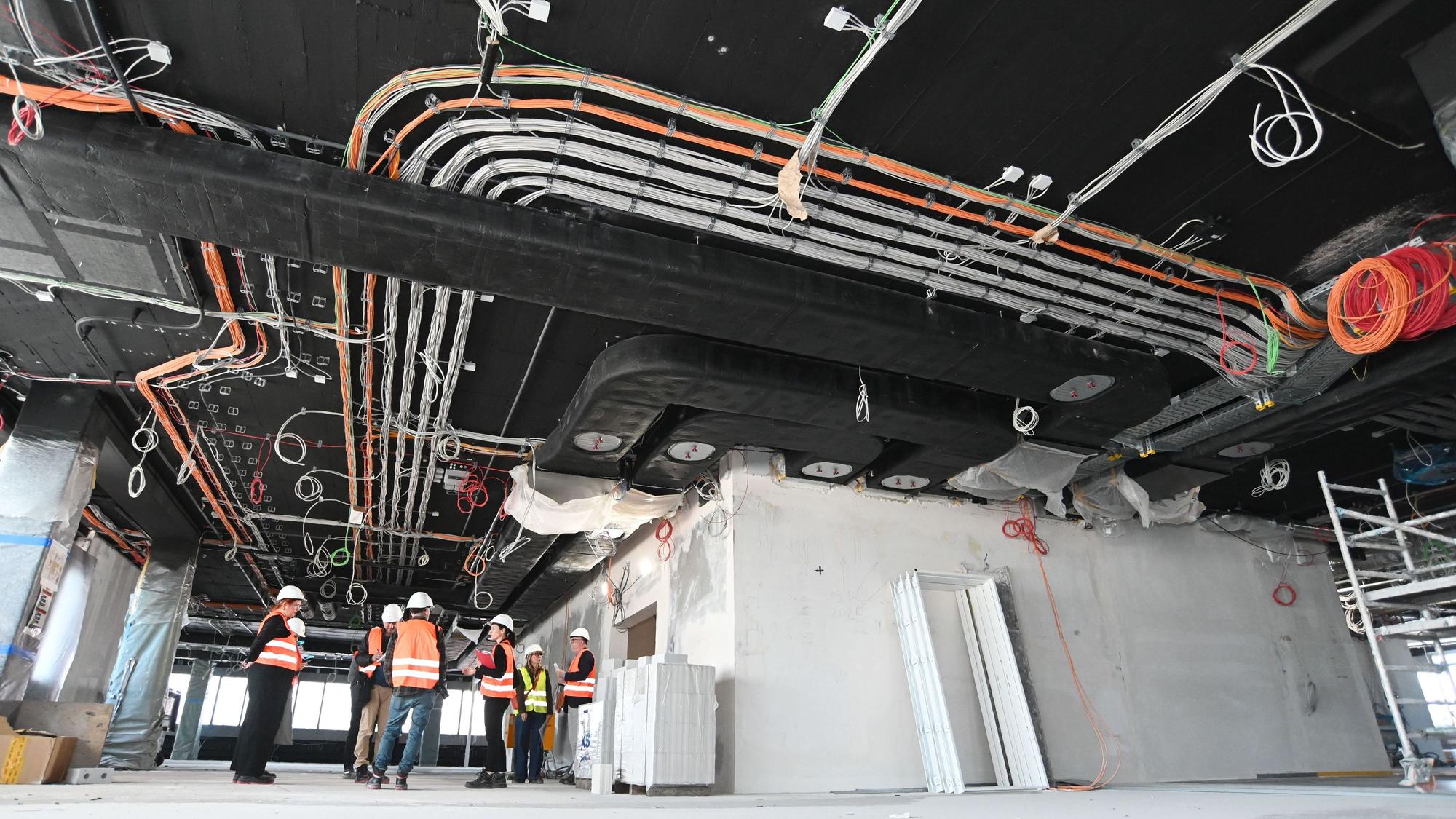 30.04.2026 Köln. Rundgang über die Baustelle der Zentralbibliothek am Josef-Haubrich-Hof. Foto: Alexander Schwaiger