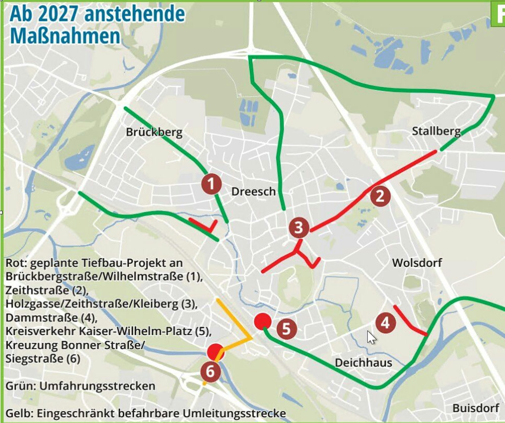 Öffentliche Straßenbauvorhaben ab 2027