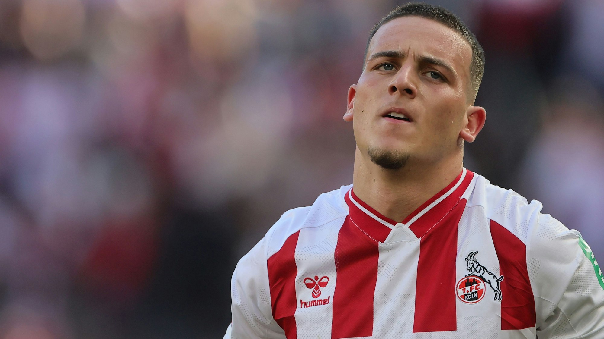 Said El Mala vom 1. FC Köln trauert nach der Niederlage gegen Bayer Leverkusen seinen vergebenen Chancen nach.