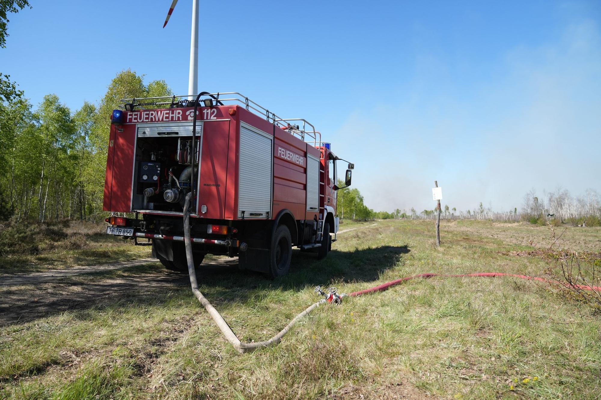 Waldbrand auf munitionsbelastetem Gelände bei Jüterbog