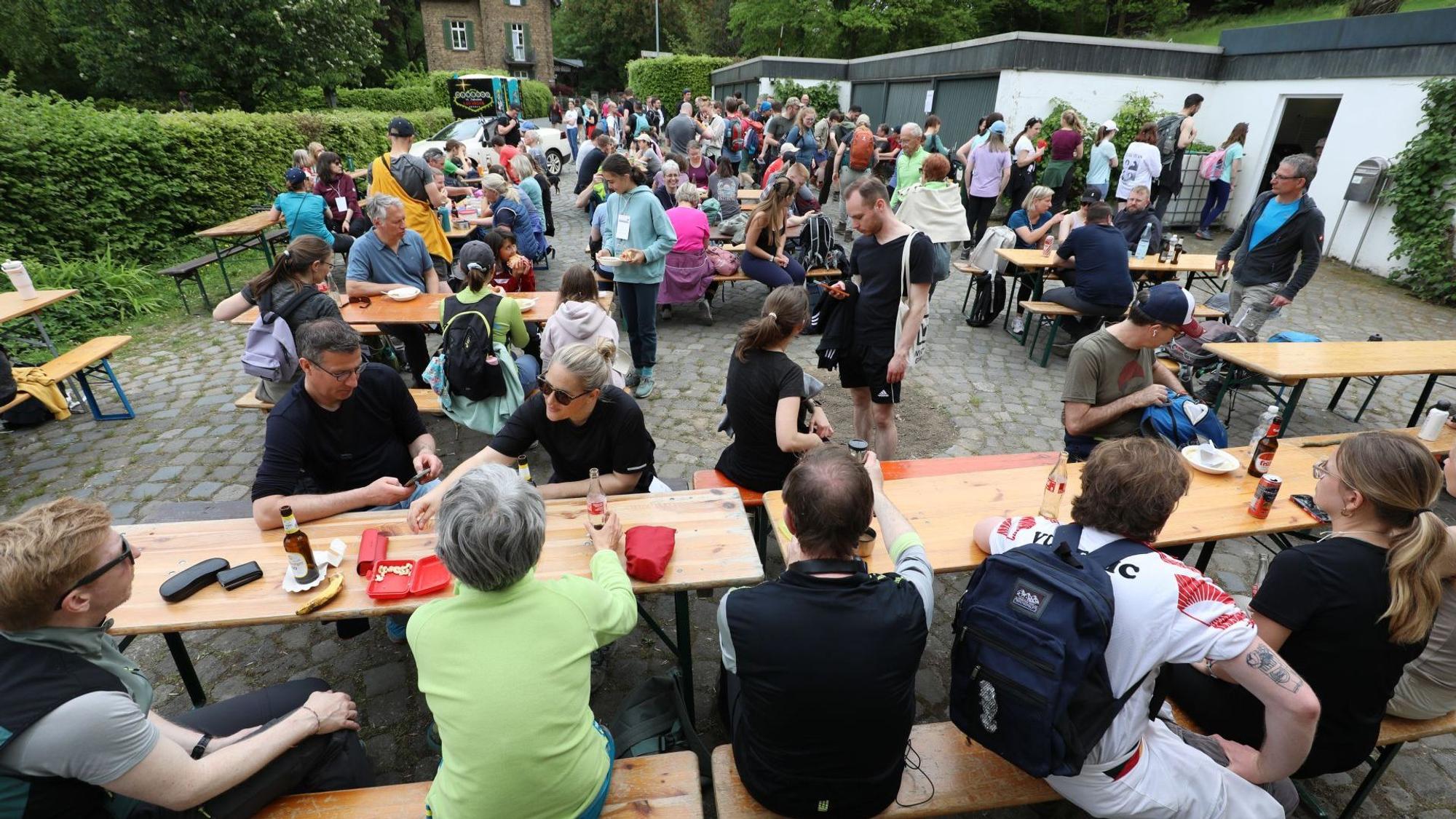 Gut Besucht war auch die Pausenstation beim VVS.