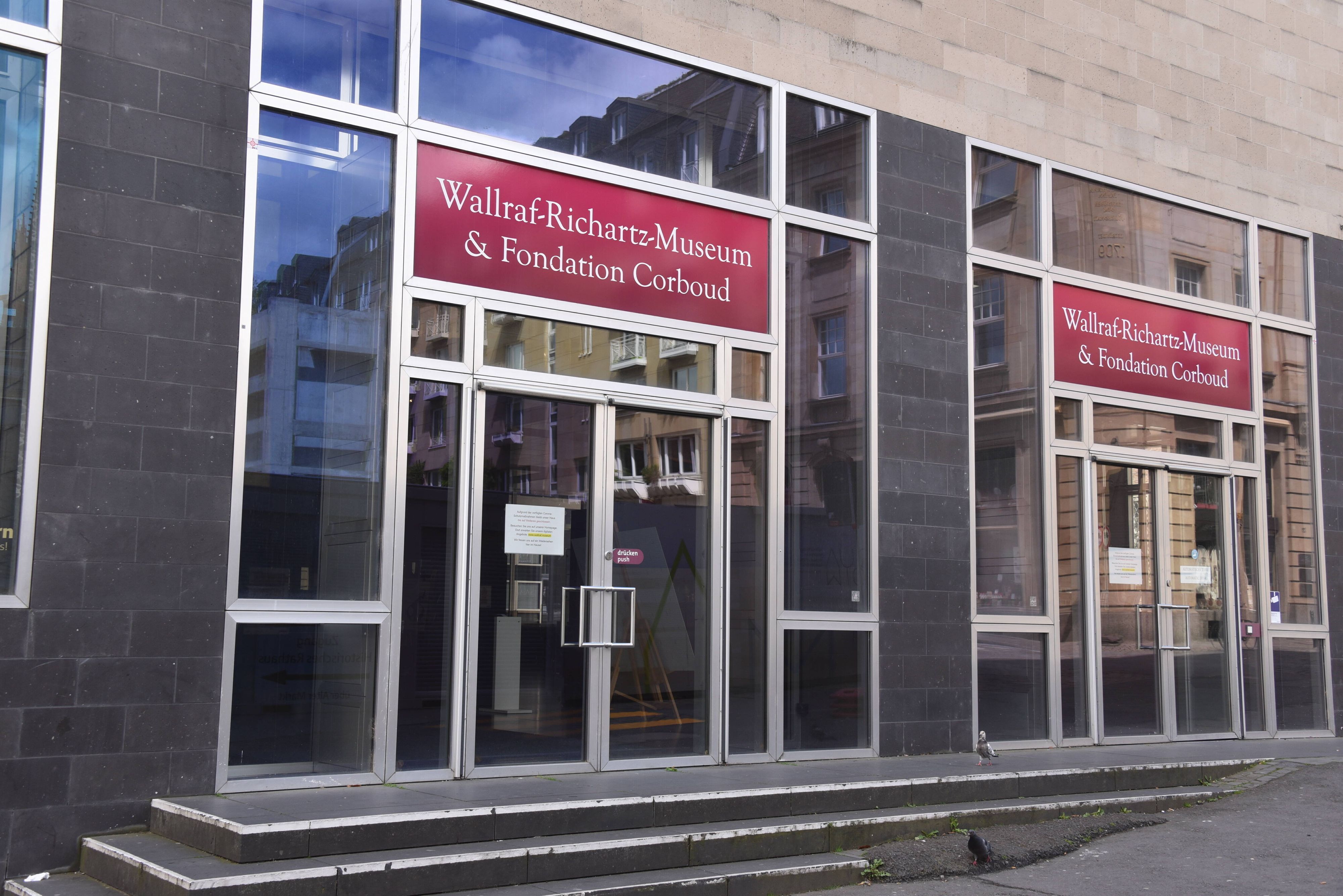 Eingang zum Wallraf-Richartz-Museum & Fondation Corboud. Die Gemäldegalerie schließt bald für zwei Jahre.