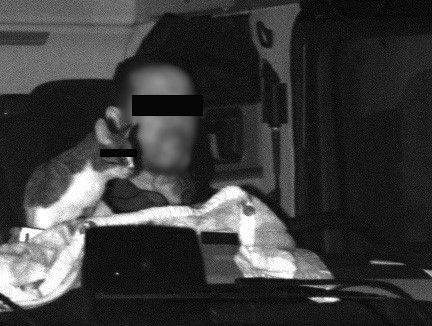 Blitzerfoto vom Lkw-Fahrer mit Begleitung: Bei der Polizei in Dortmund meldete sich eine Bürgerin, die die Katze wiedererkannt haben wollte.