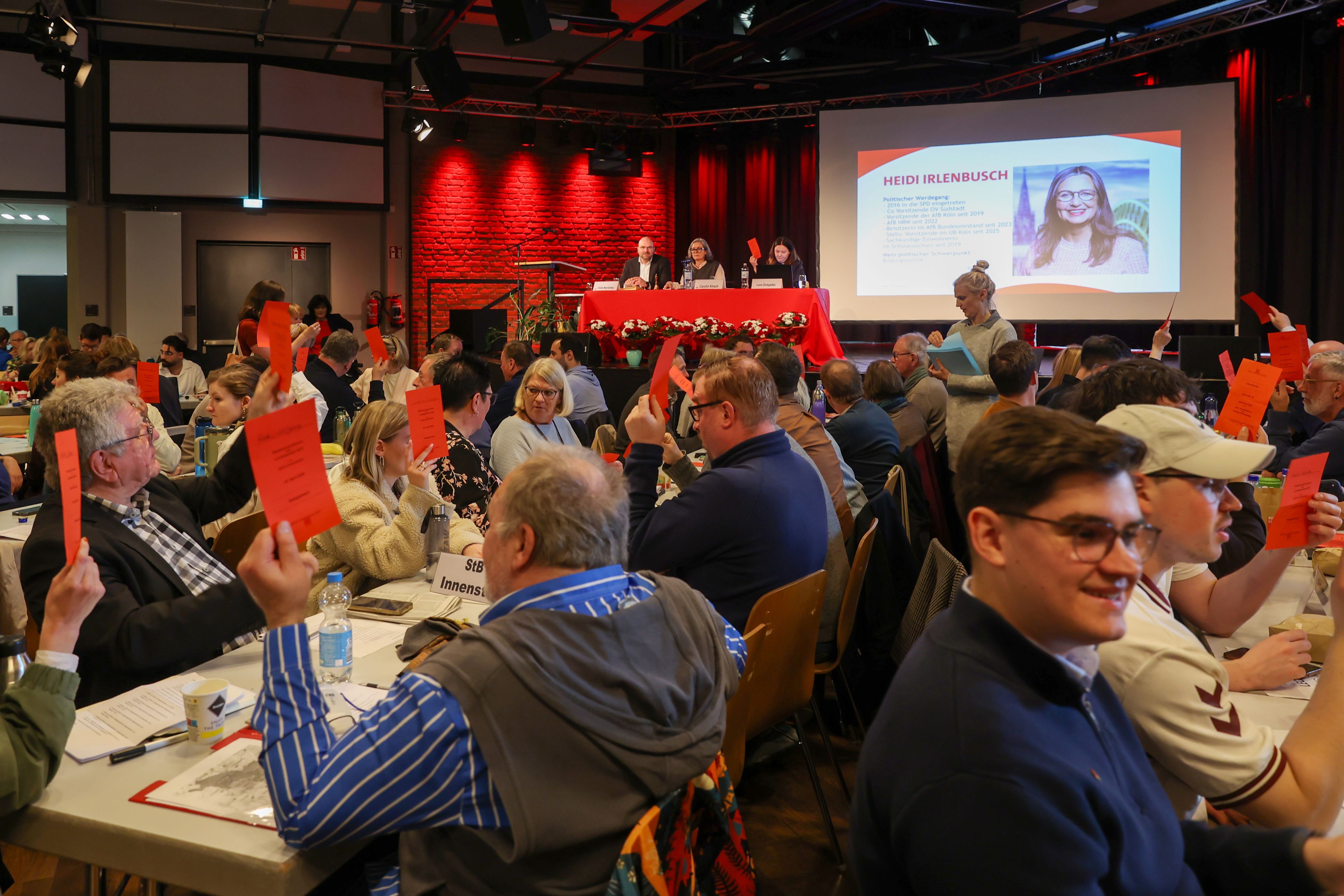 Die SPD-Wahlkreisdelegiertenkonferenz im Bürgerzentrum Chorweiler.
