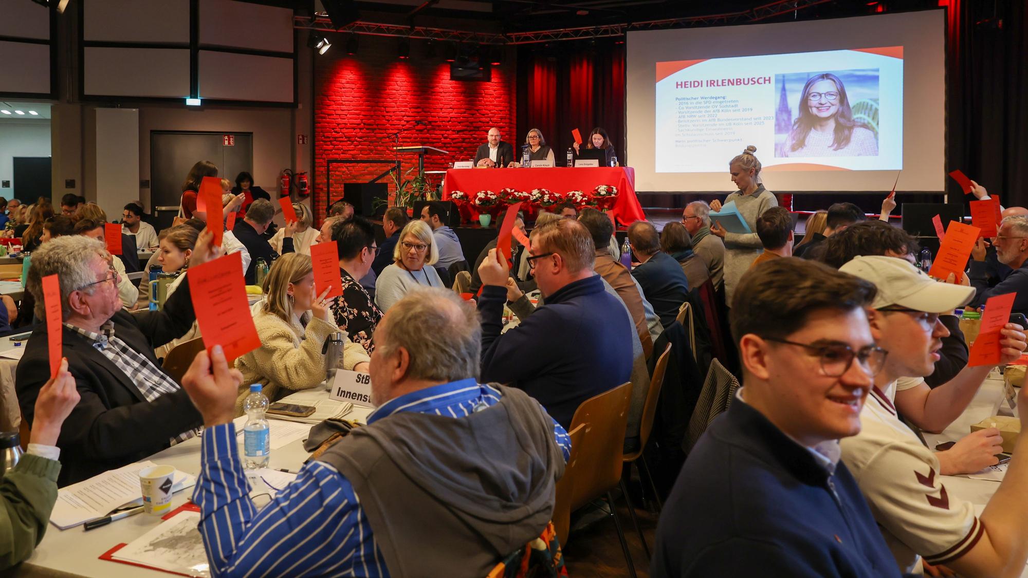 Die SPD-Wahlkreisdelegiertenkonferenz im Bürgerzentrum Chorweiler.