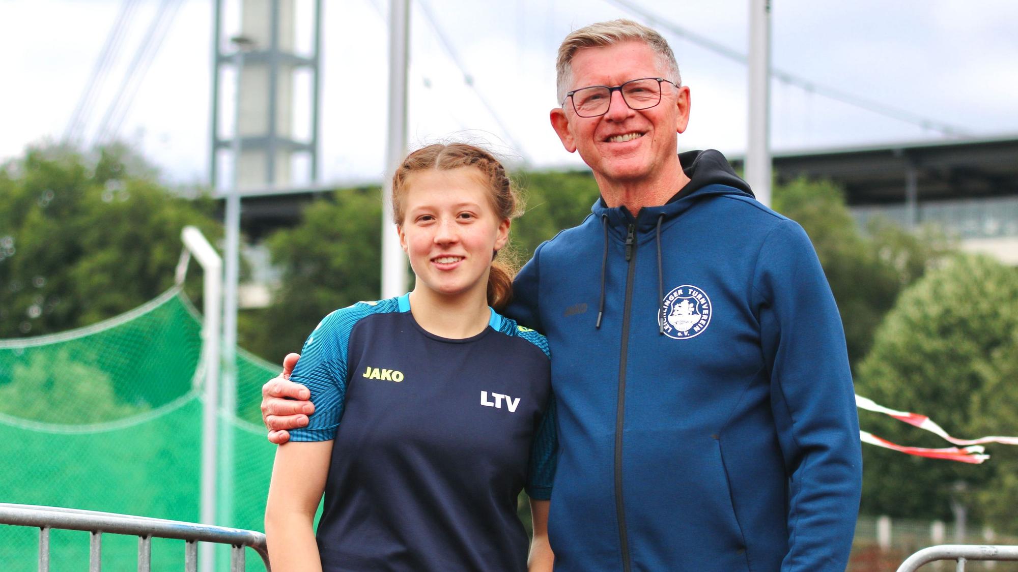 Polina Stepanchenko (l.) mit ihrem Trainer Leszek Klima.