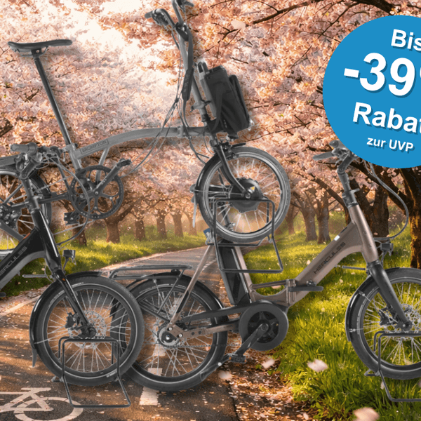 3 verschiedene E-Falträder.
