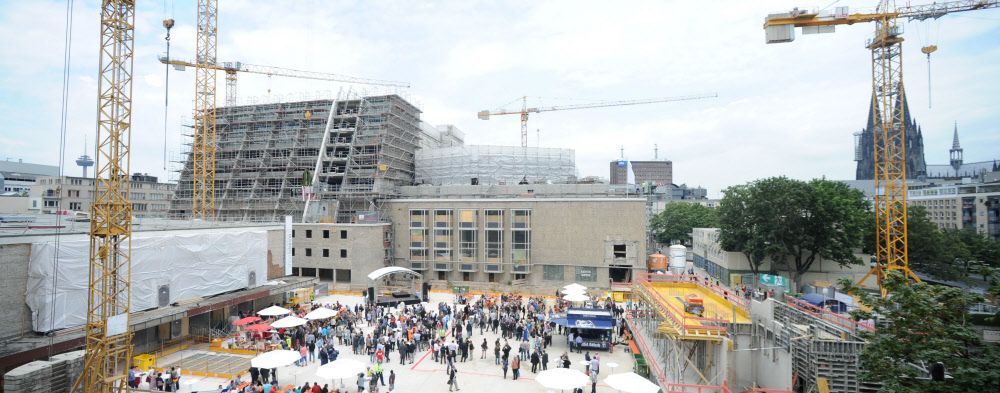 Das Richtfest der Bühnen-Baustell im Juni 2014.