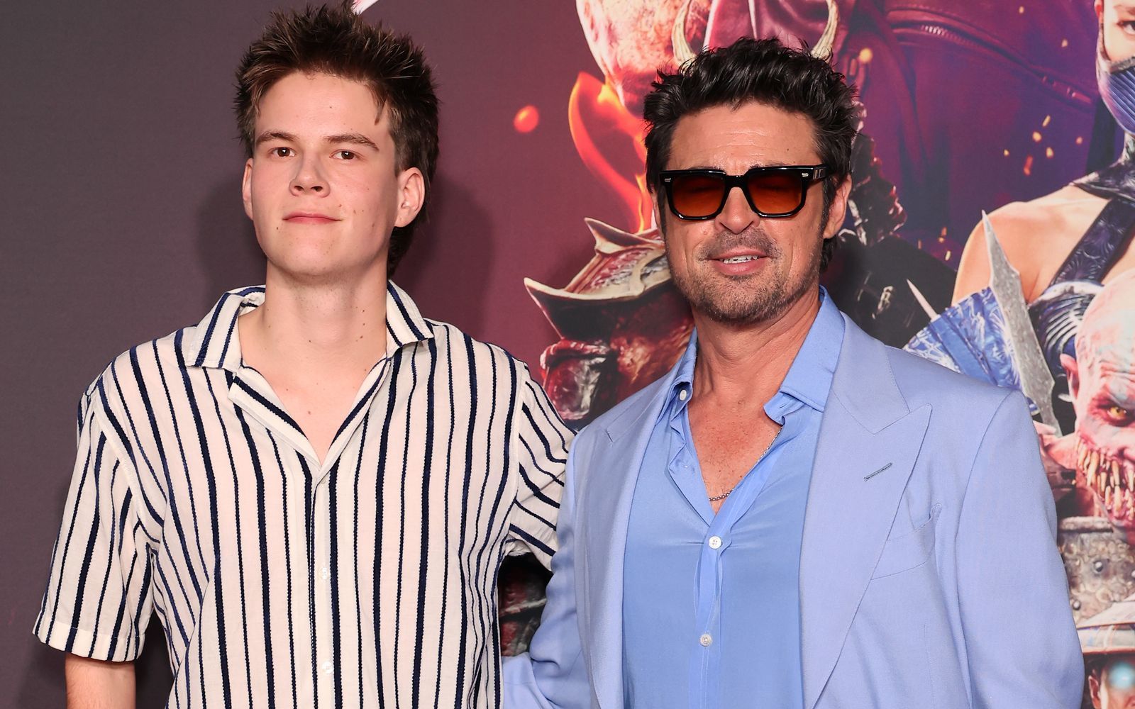 Sein Sohn Indiana (links) war skeptisch, als Karl Urban die Rolle des Johnny Cage in „Mortal Kombat II“ annahm.  (Bild: Don Arnold/Getty Images)
