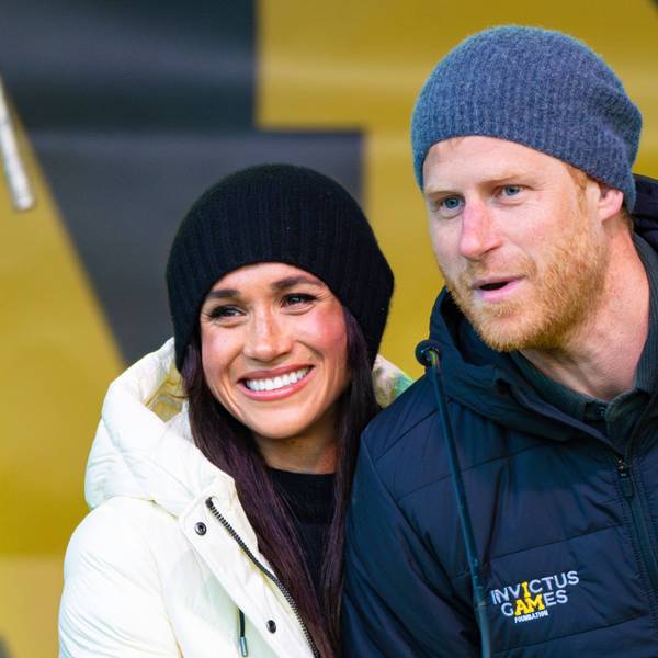 Meghan Markle und Prinz Harry lachen.