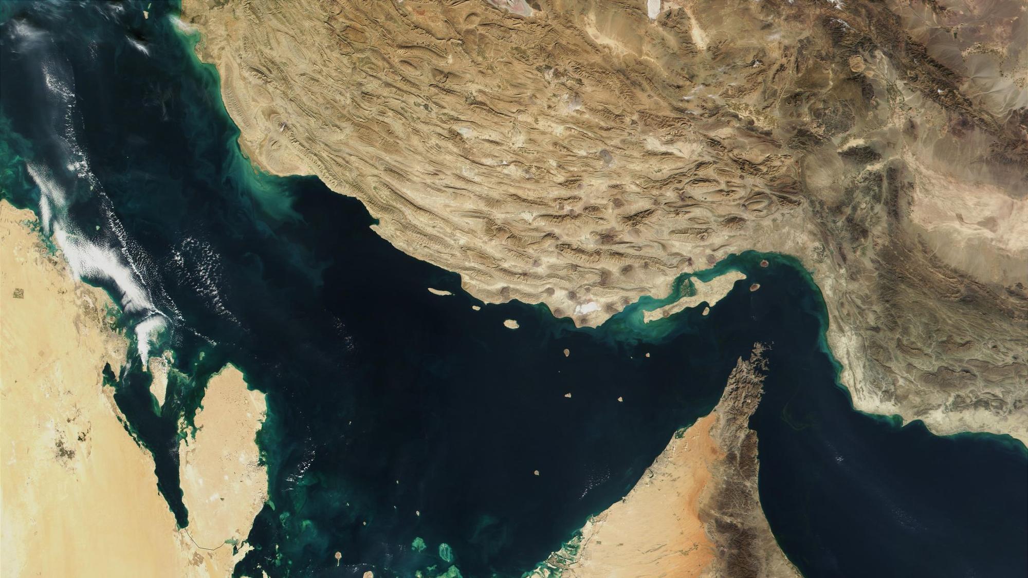 Satellitenaufnahme des Persischen Golfs