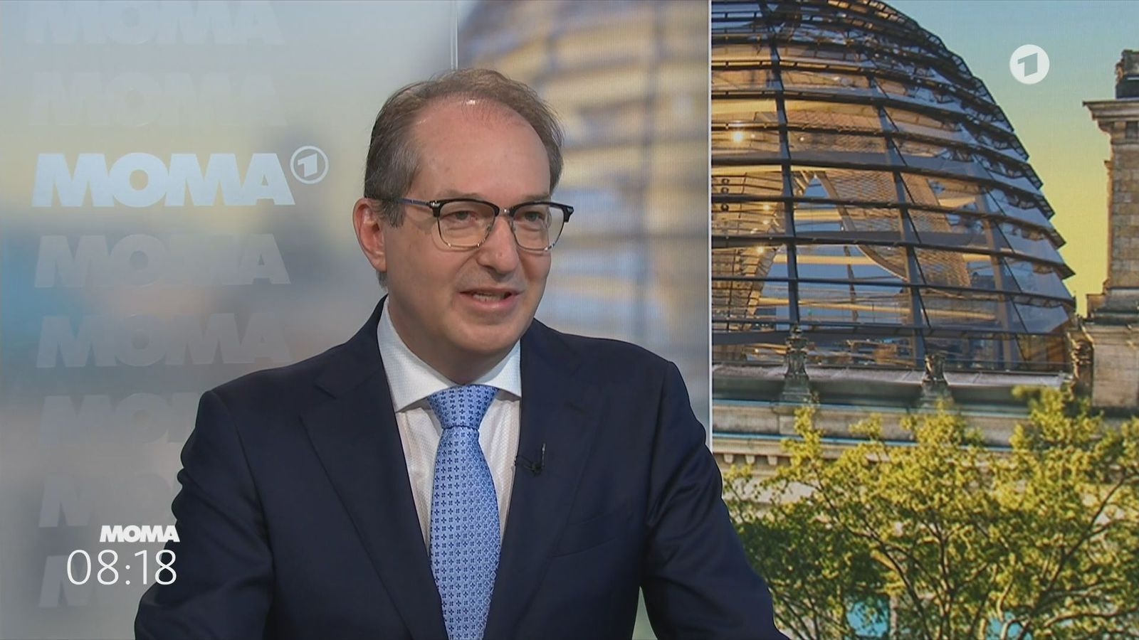 Innenminister Alexander Dobrindt sprach im ARD-Moma über die im Vorjahr angekündigte „Migrationswende“. (Bild: ARD)