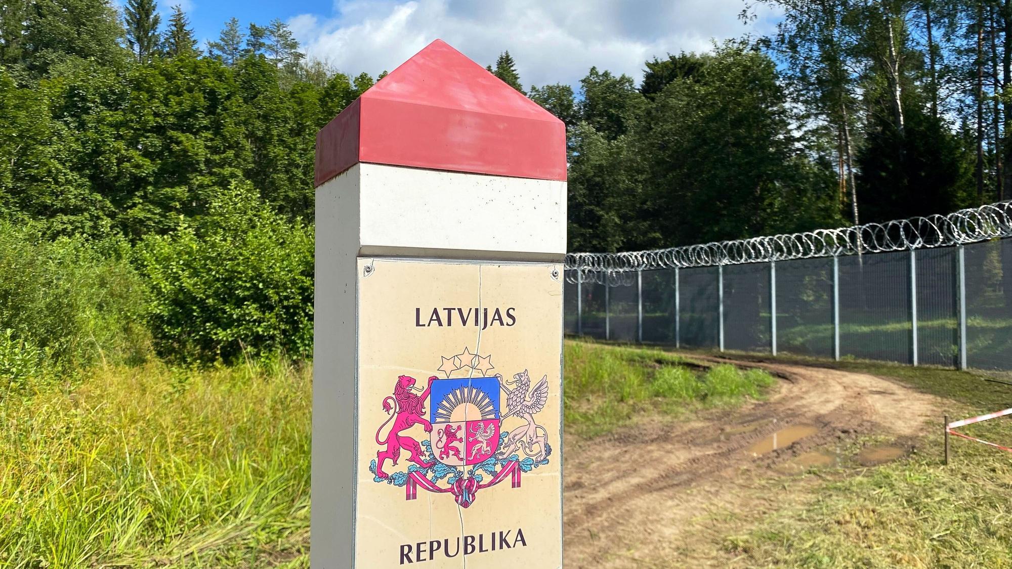 Die lettische Grenze zu Russland bei Zaborje