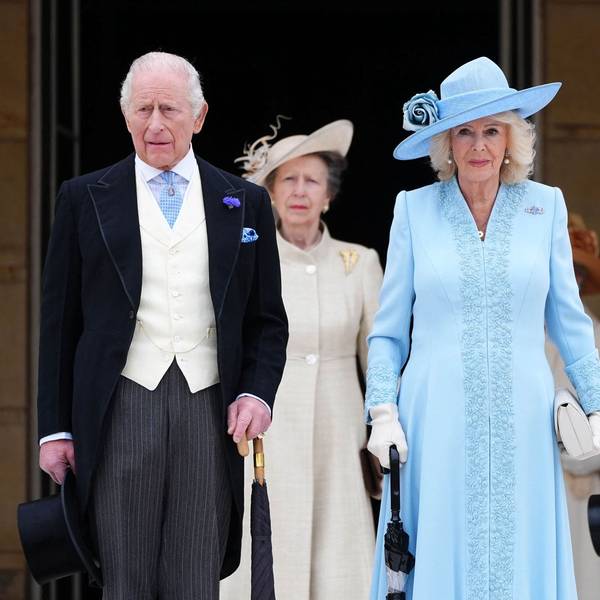 König Charles III. und Königin Camilla empfangen am 6. Mai 2026 gemeinsam mit Prinzessin Anne (M) rund 8.000 Gäste zur ersten Gartenparty der Saison im Buckingham Palace.
