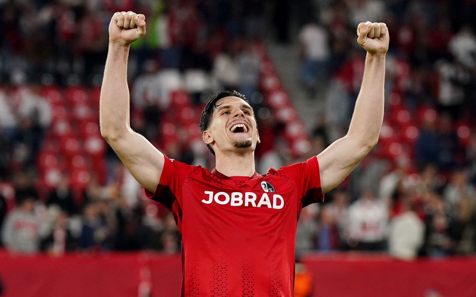 Der SC Freiburg um Stürmer Igor Matanović steht im Finale der Europa League. (Bild: 2026 Getty Images/Daniela Porcelli)