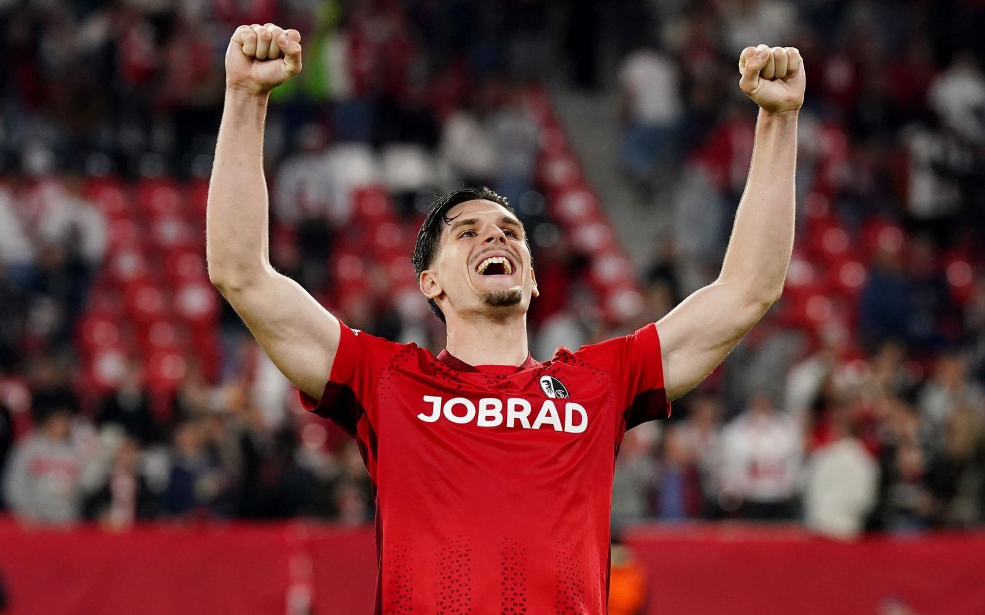 Der SC Freiburg um Stürmer Igor Matanović steht im Finale der Europa League. (Bild: 2026 Getty Images/Daniela Porcelli)