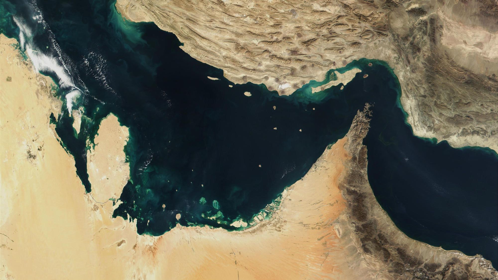 Der Persische Golf, die Straße von Hormus und der Golf von Oman in einer undatierten, von der NASA zur Verfügung gestellten, Satellitenaufnahme.