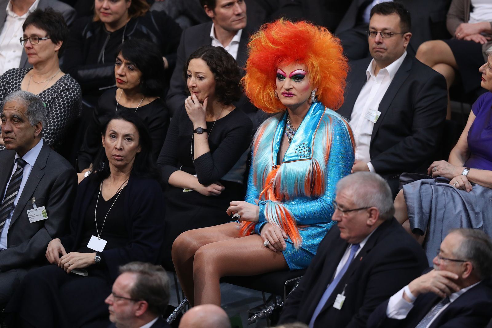Als erste Drag Queen in der Geschichte Deutschlands nahm Olivia Jones 2017 an der Wahl des Bundespräsidenten teil.  (Bild: 2017 Getty Images/Sean Gallup)