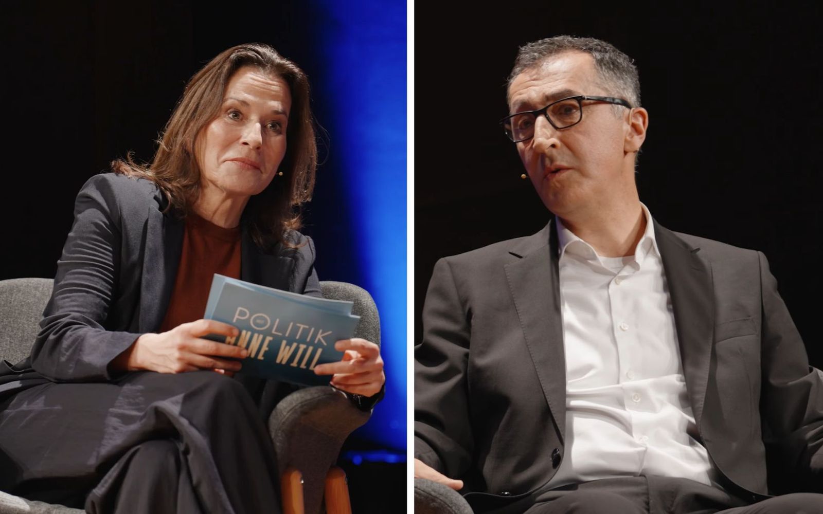 Cem Özdemir verblüffte Anne Will mit einer Berlin-Stichelei. (Bild: Screenshot „Politik mit Anne Will“ (Fotomontage))